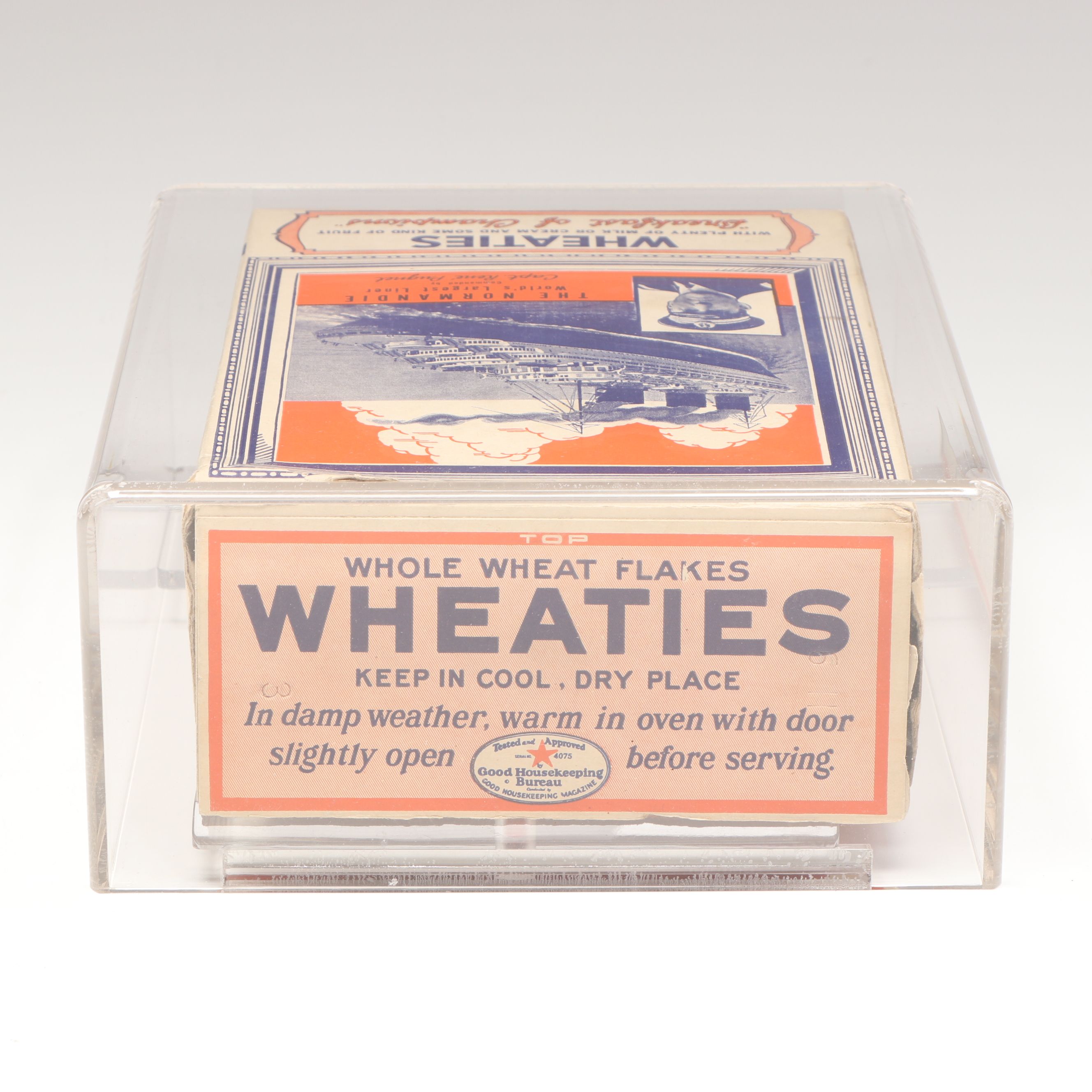 S.S. Normandie Wheaties Cereal Box, Mid-20th Century