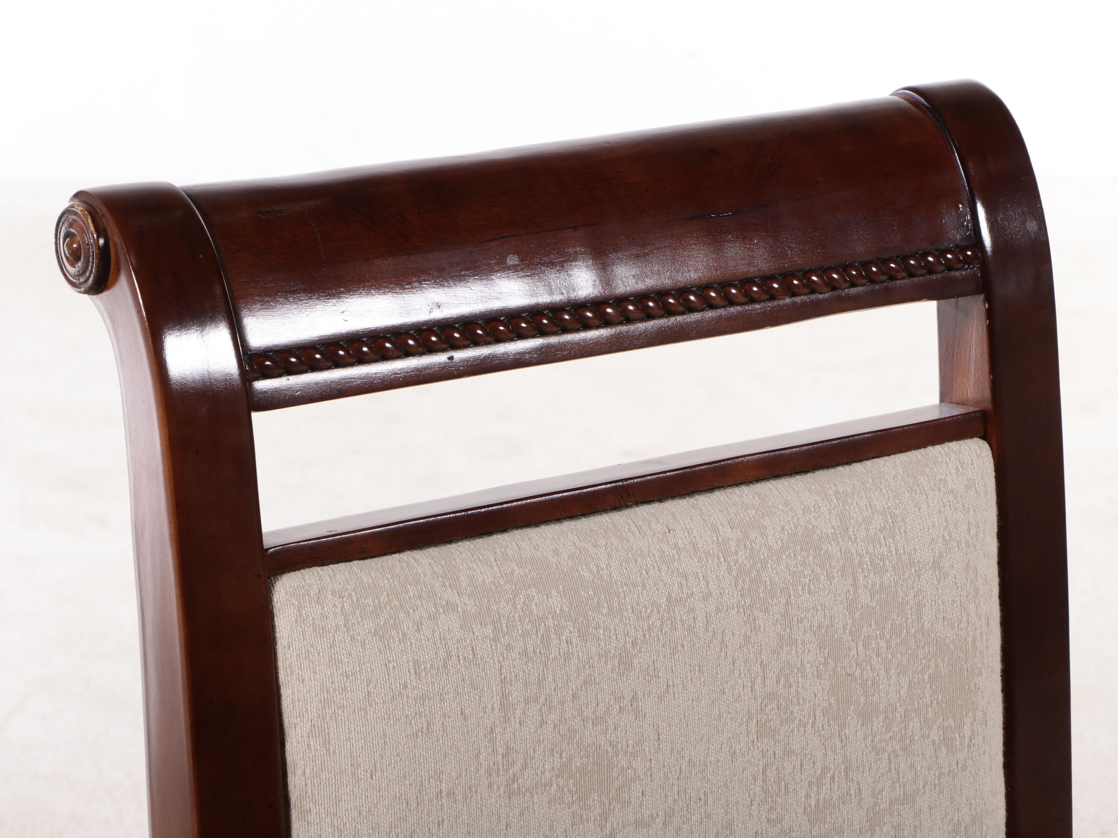 Colonial Style Birch Roll-Top Desk with Armchair