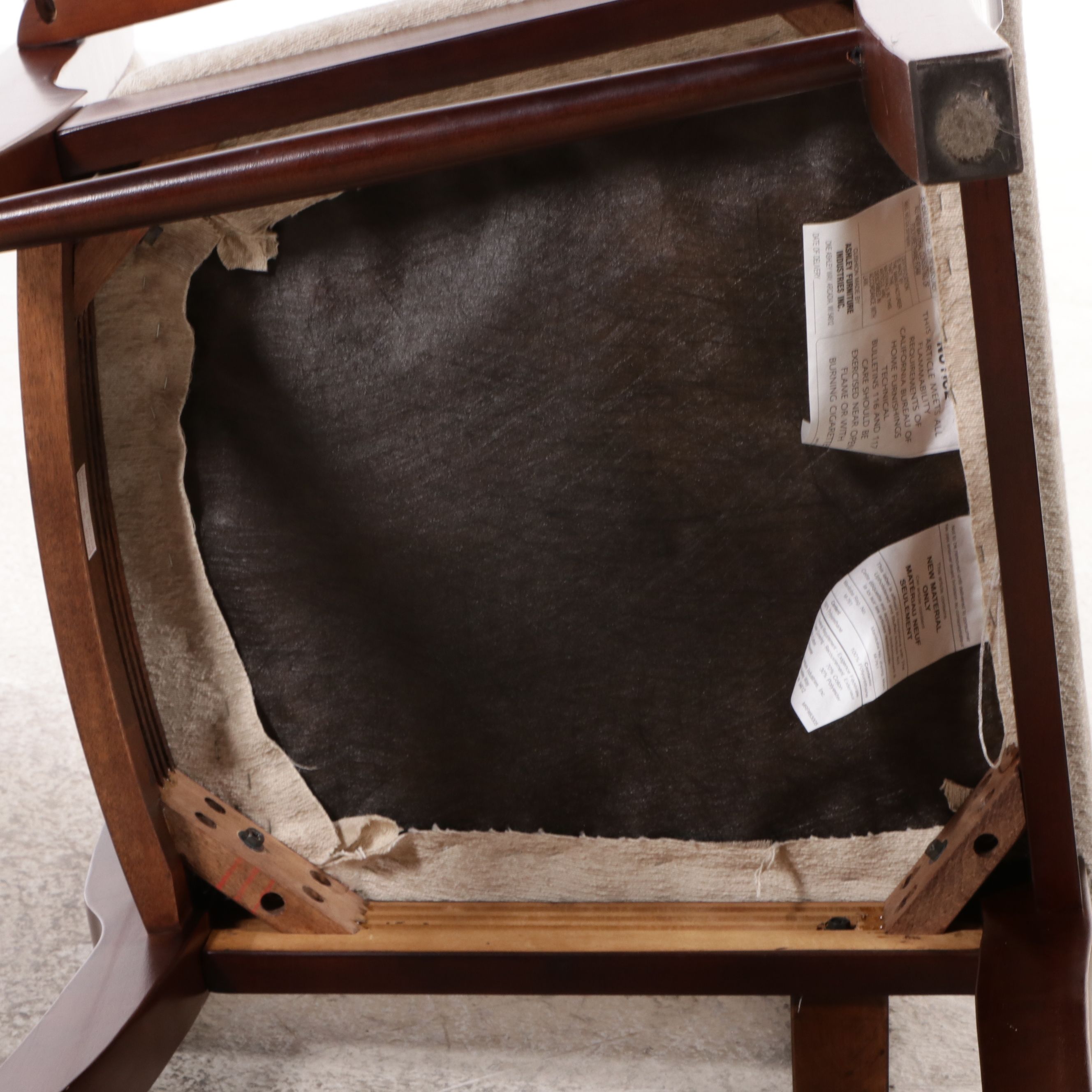 Colonial Style Birch Roll-Top Desk with Armchair