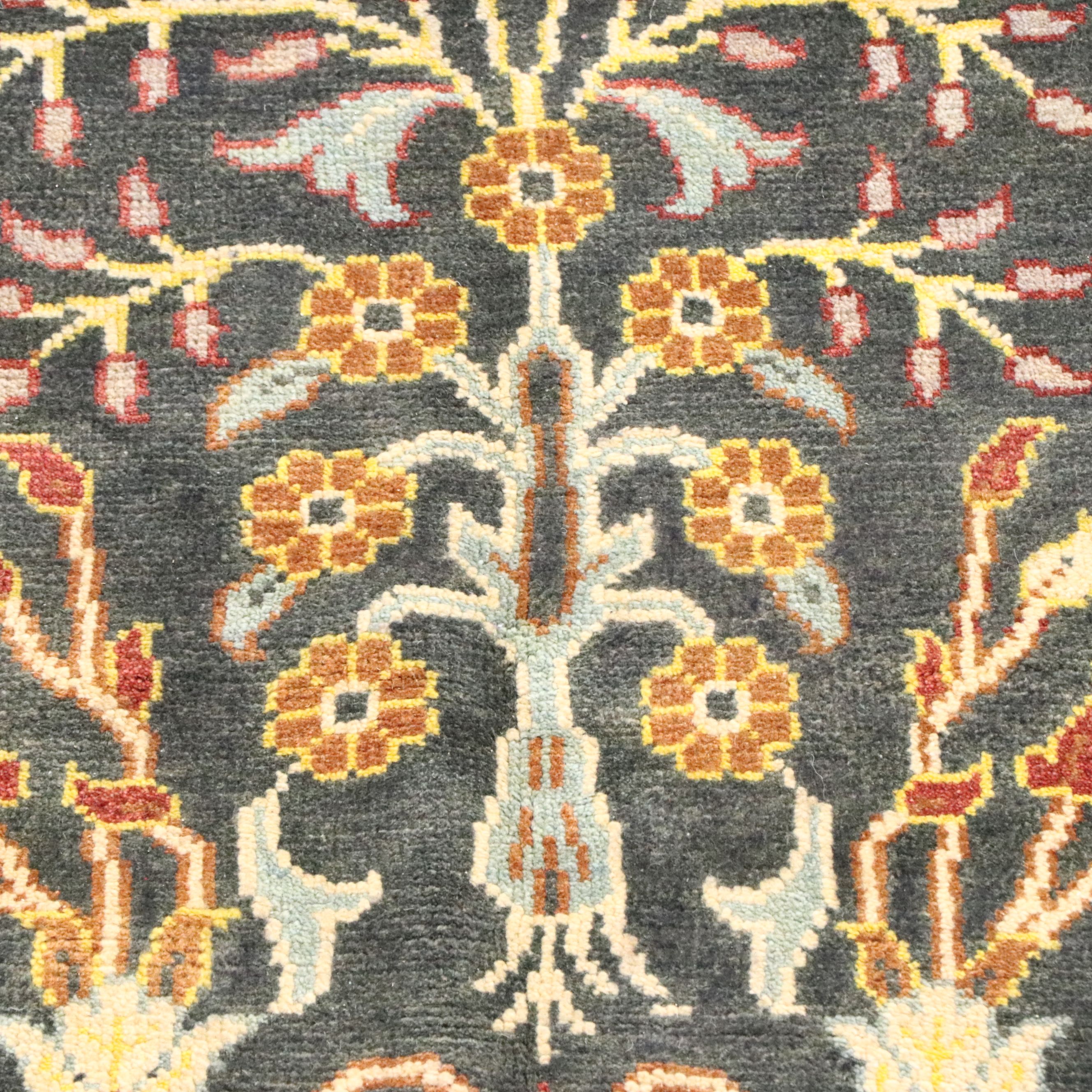 7'7 x 10' Hand-Knotted Pakistani Tree of Life with Birds Area Rug