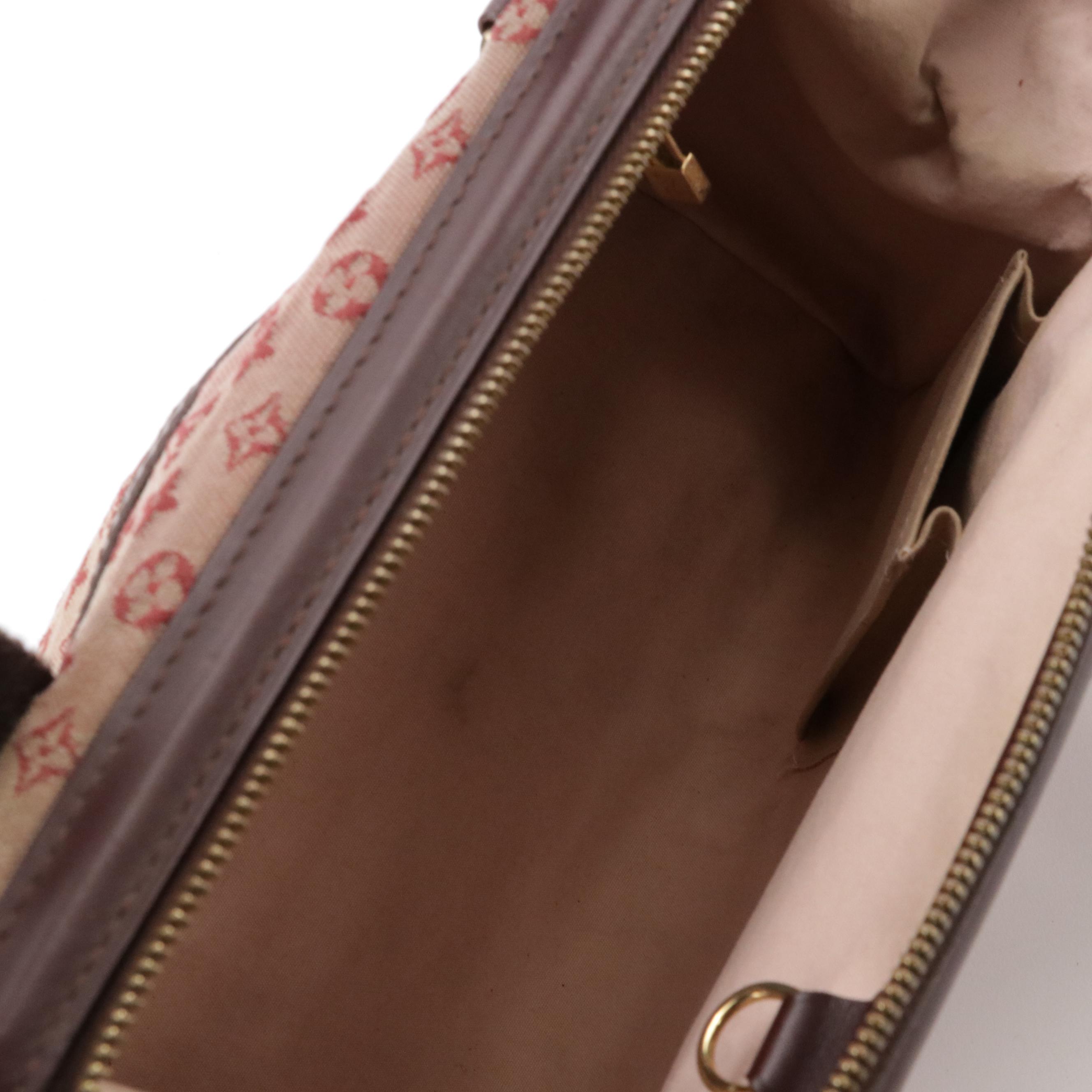 Louis Vuitton Josephine PM Handbag in Cherry Mini Lin Canvas and Leather