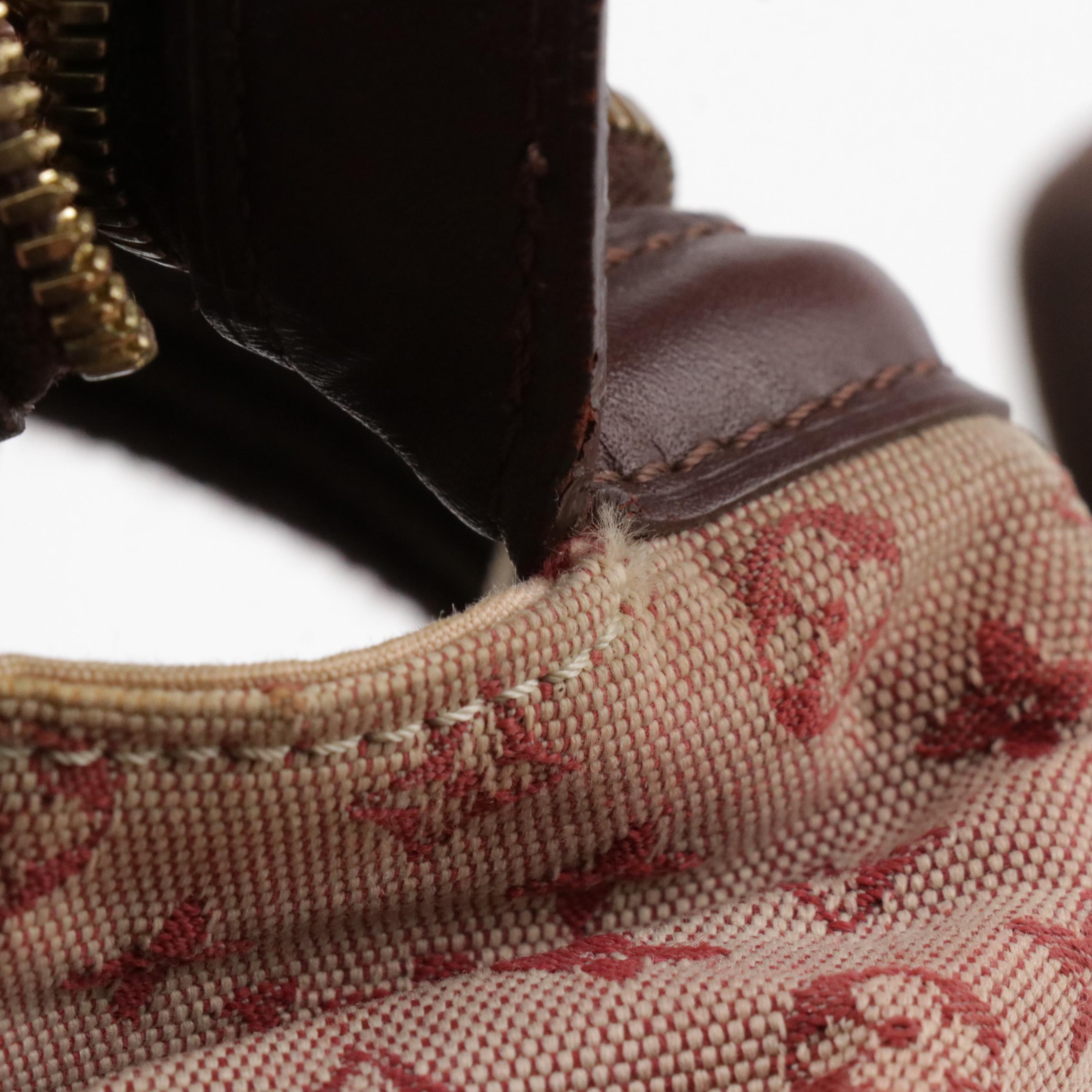 Louis Vuitton Josephine PM Handbag in Cherry Mini Lin Canvas and Leather