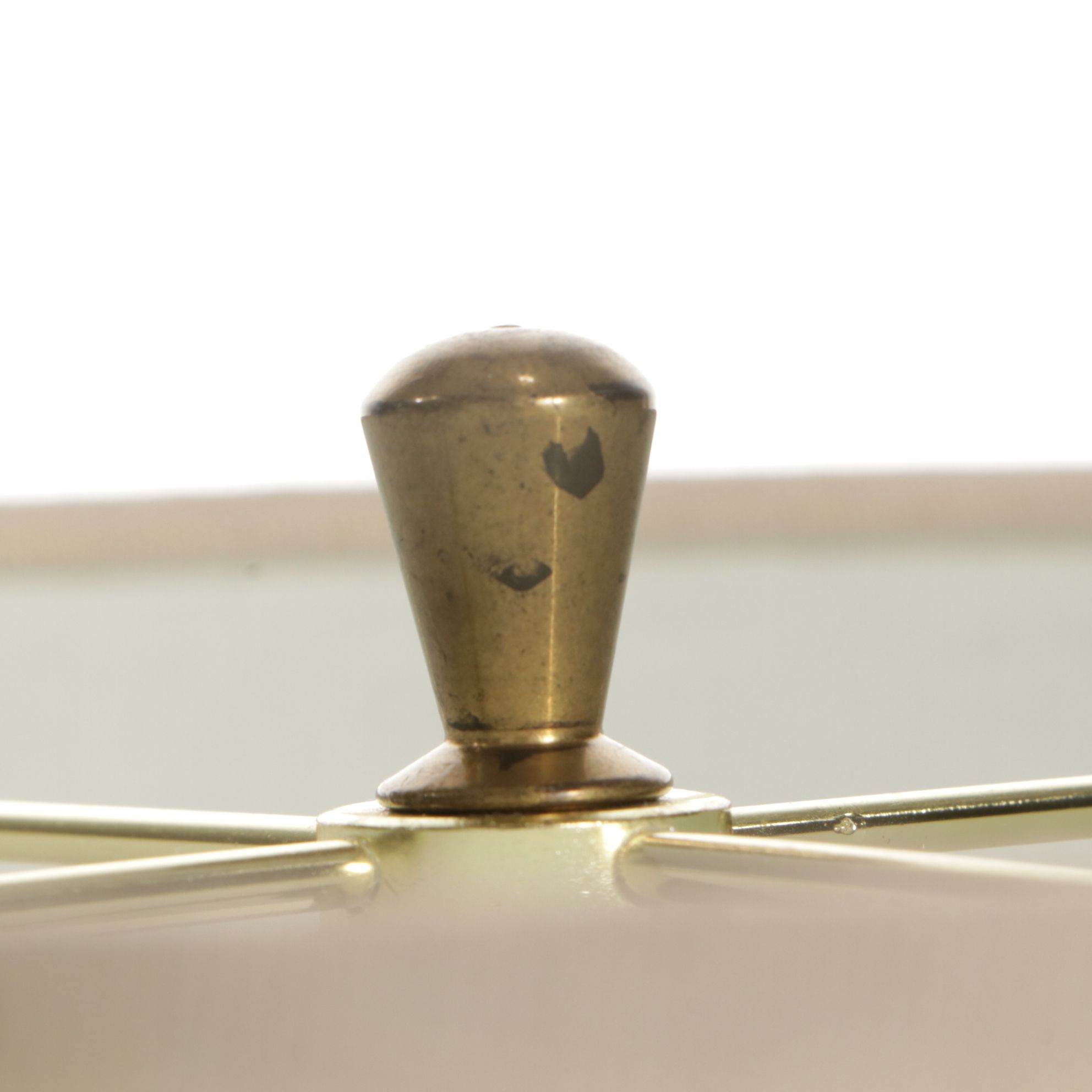 Cedarwood Knee Table Lamp with Natural Cotton Shade