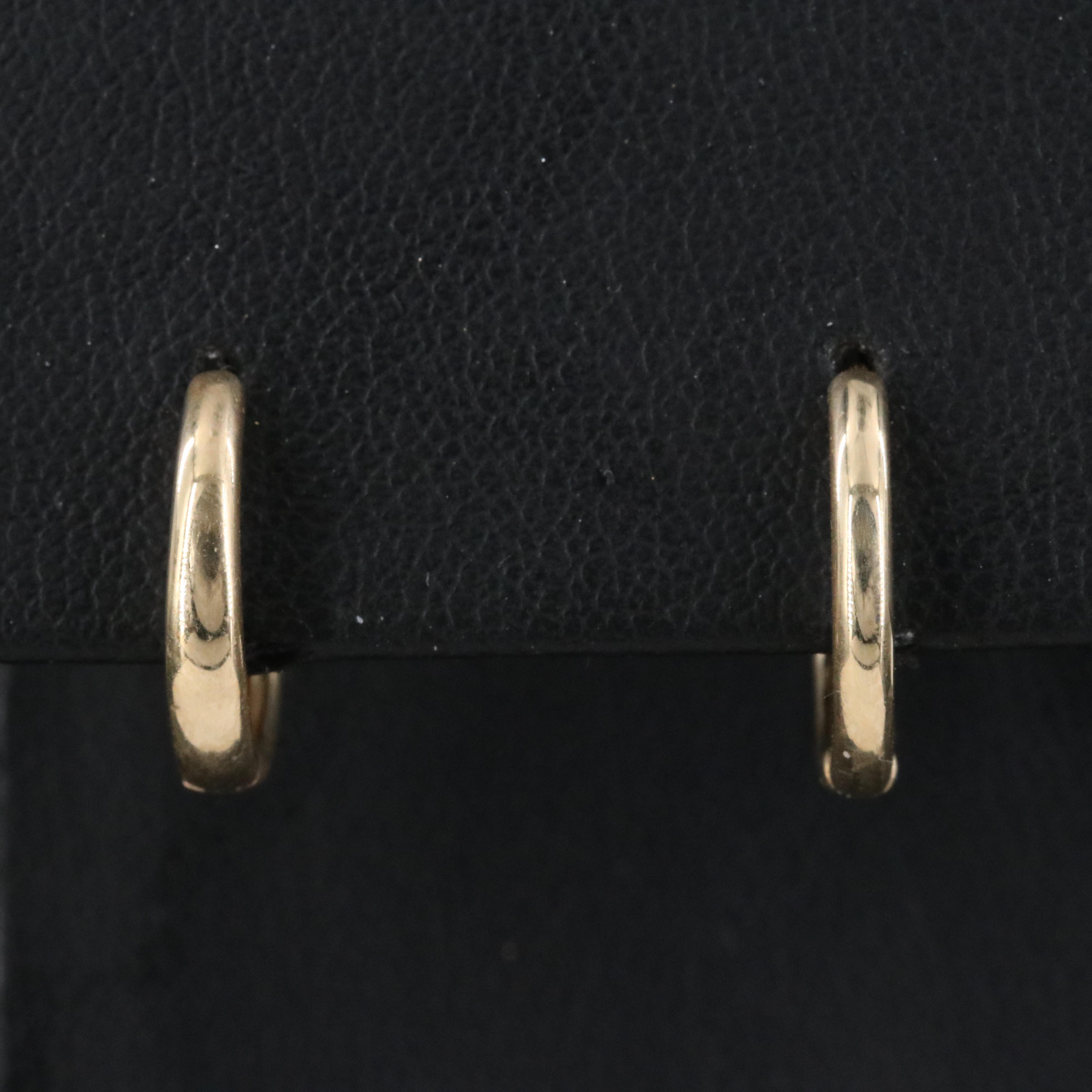 14K Huggie Hoop Earrings