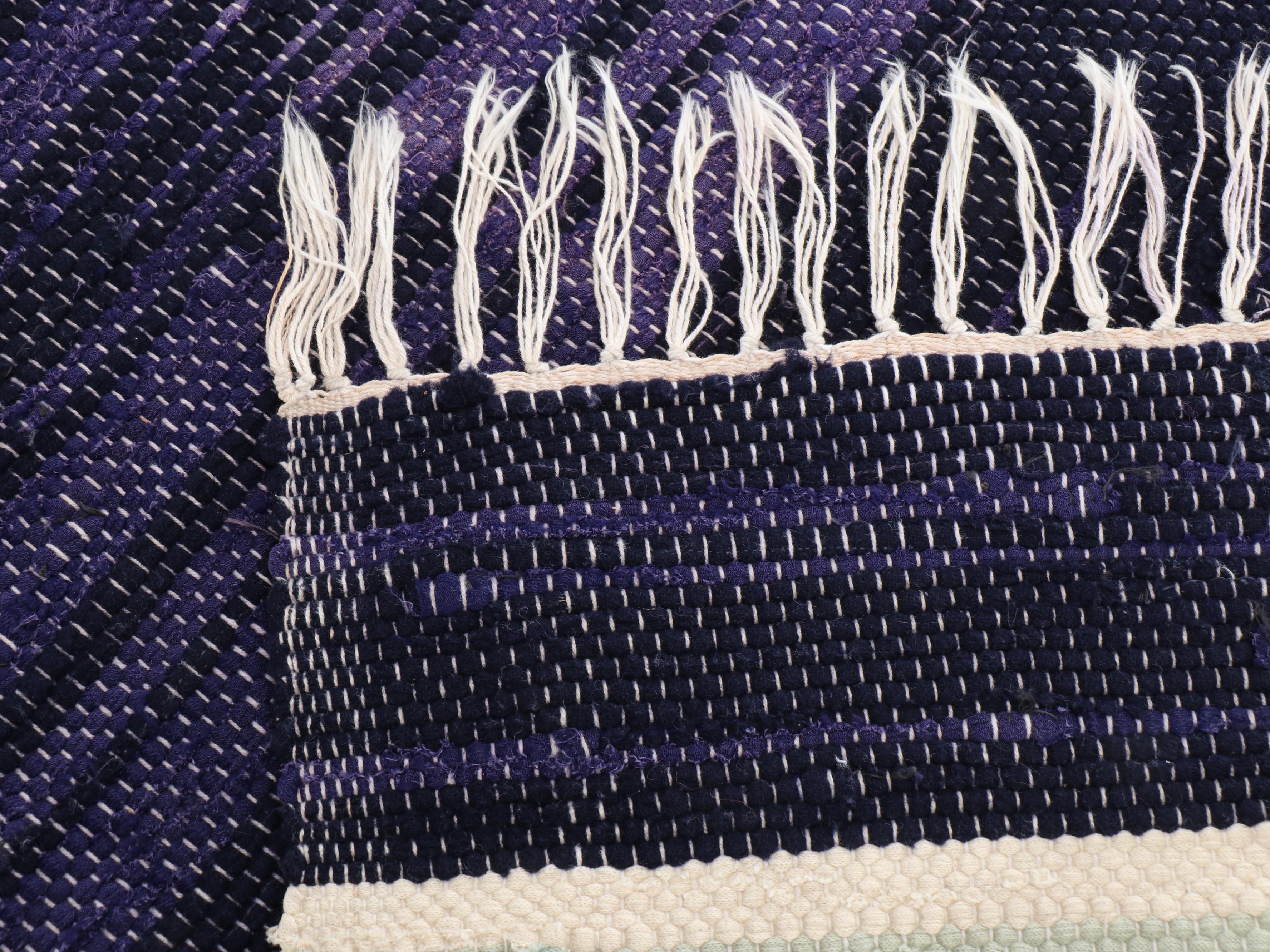 Four Handwoven Chindi Area Rugs