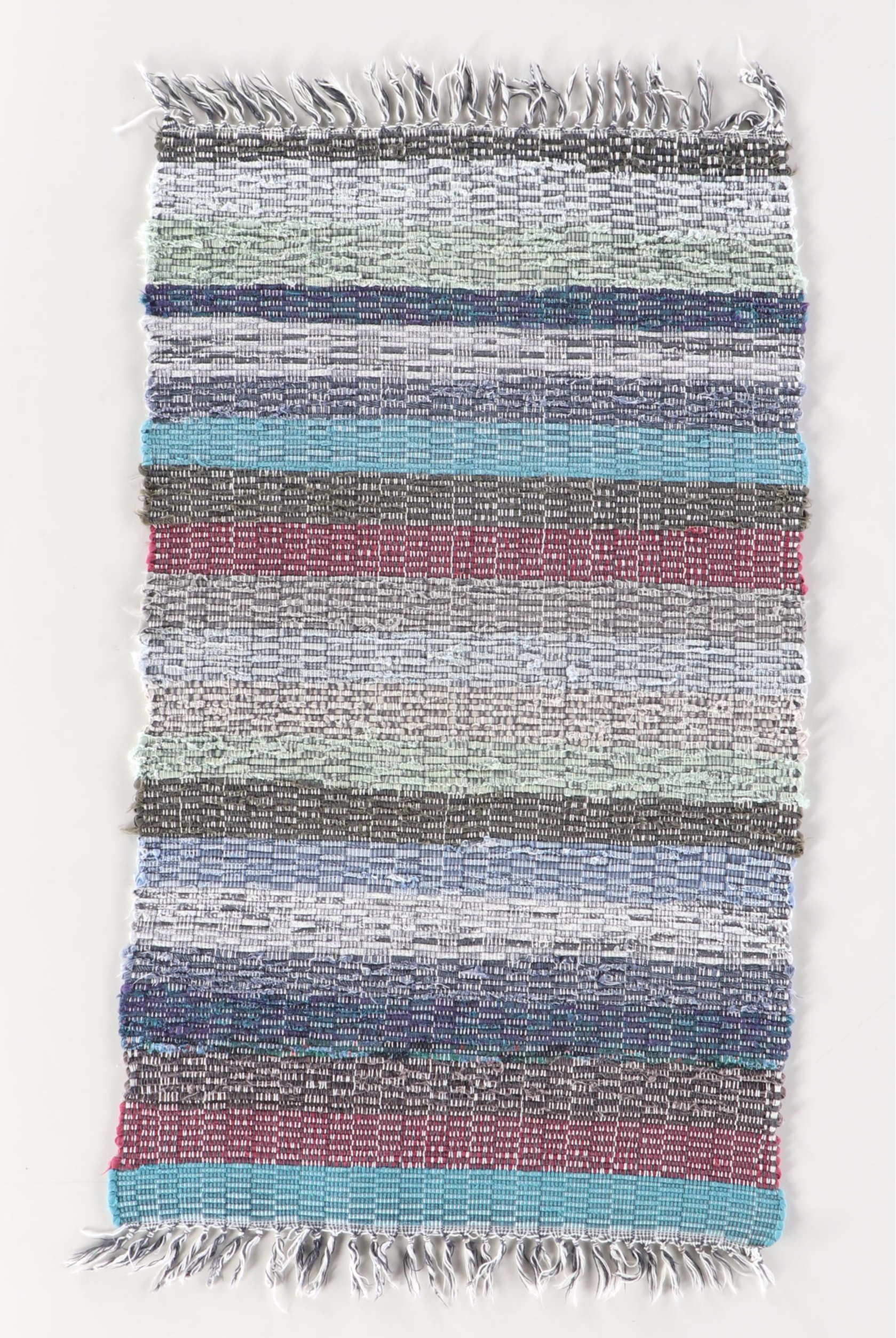 Four Handwoven Chindi Area Rugs