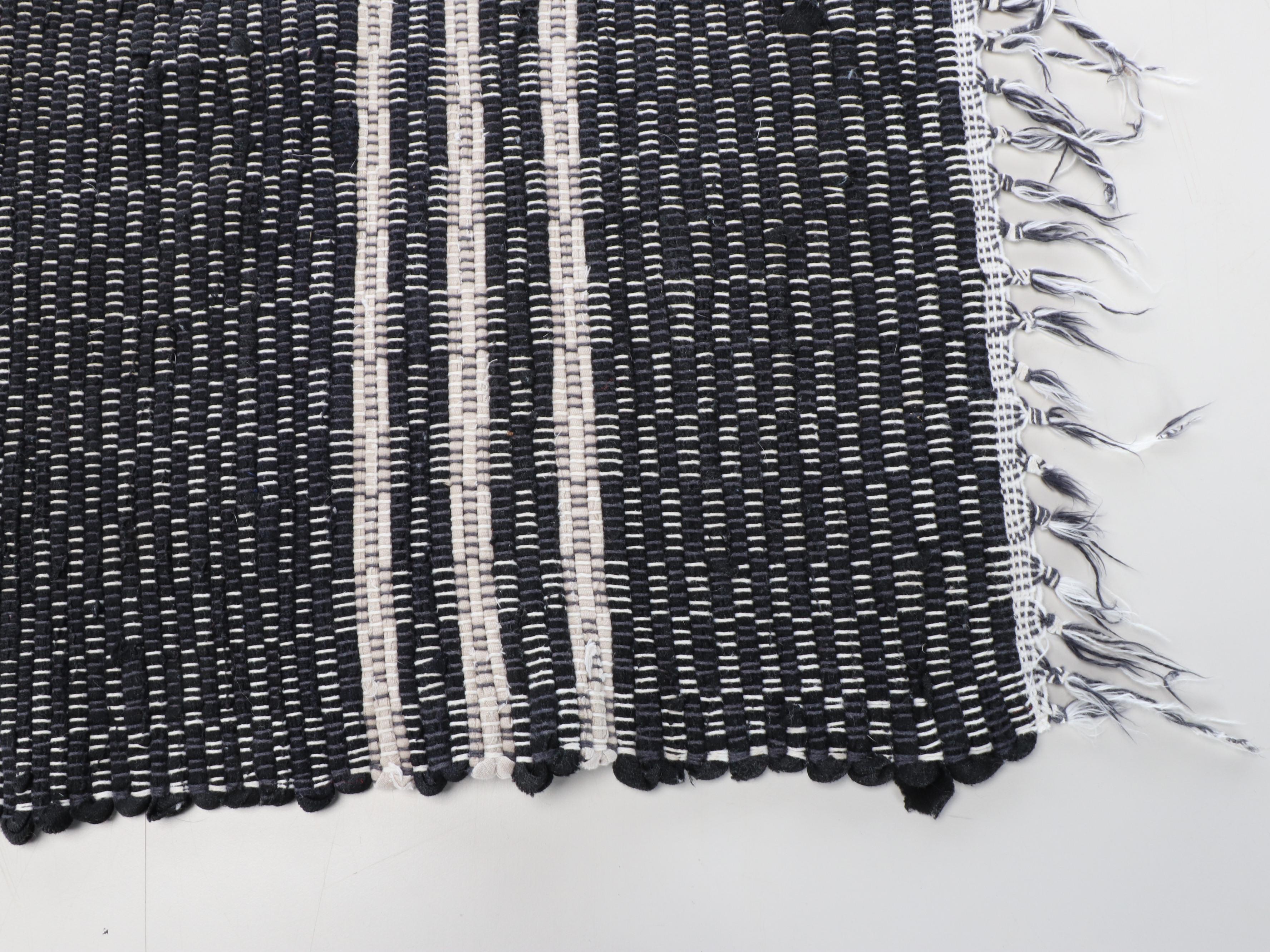 Four Handwoven Chindi Area Rugs