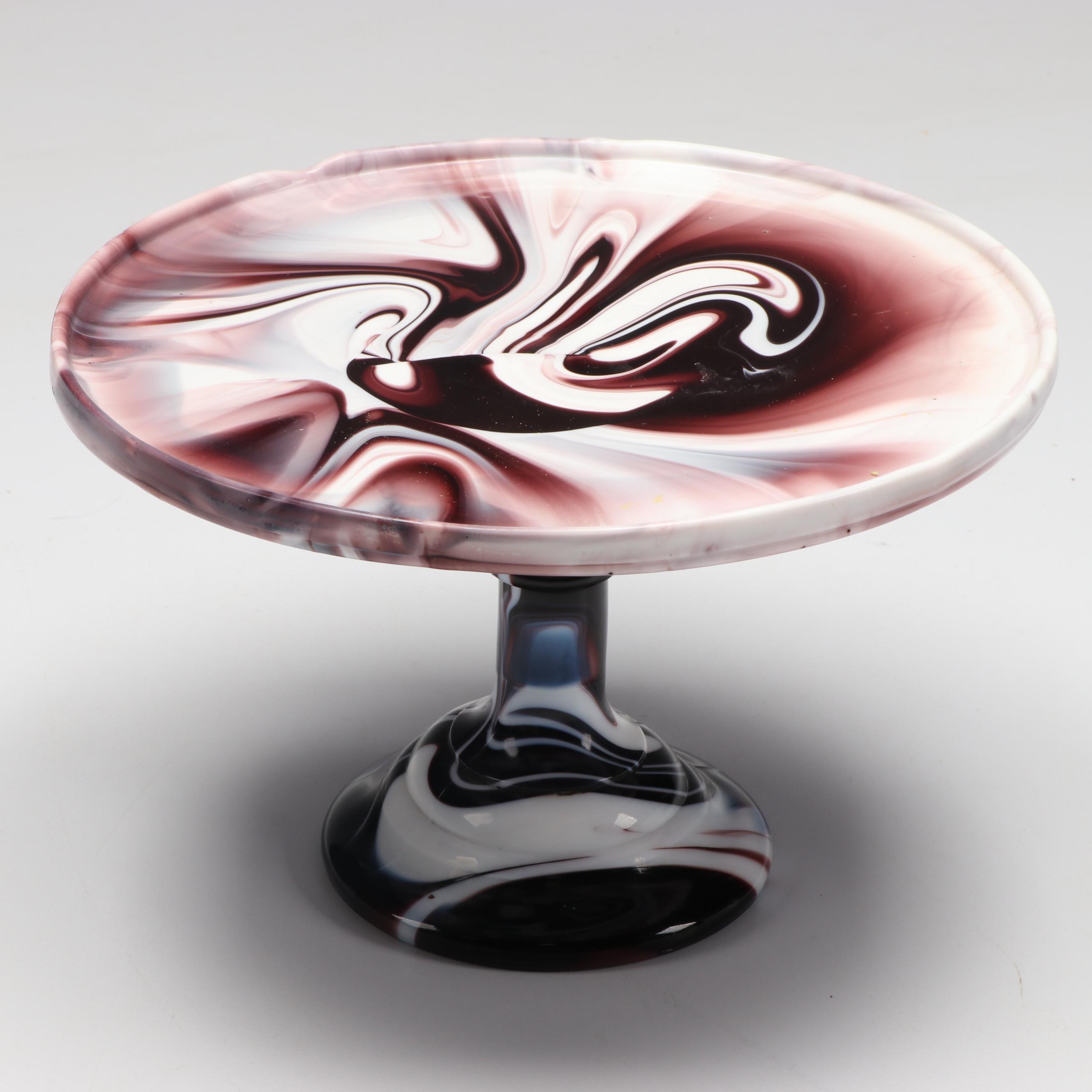 Purple Slag Glass Cake Plate, Goofus Glass Bowl, Suncatchers and More