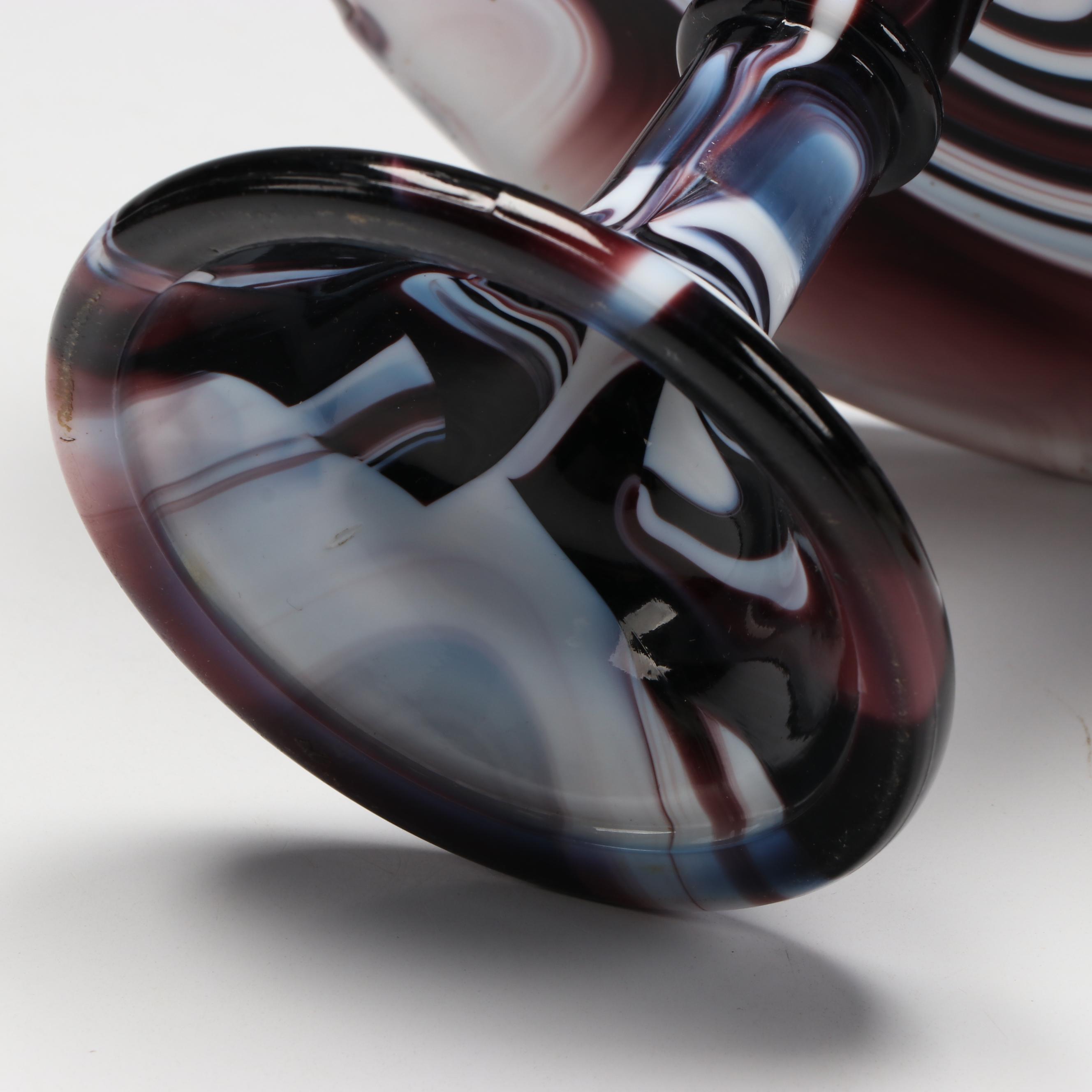 Purple Slag Glass Cake Plate, Goofus Glass Bowl, Suncatchers and More