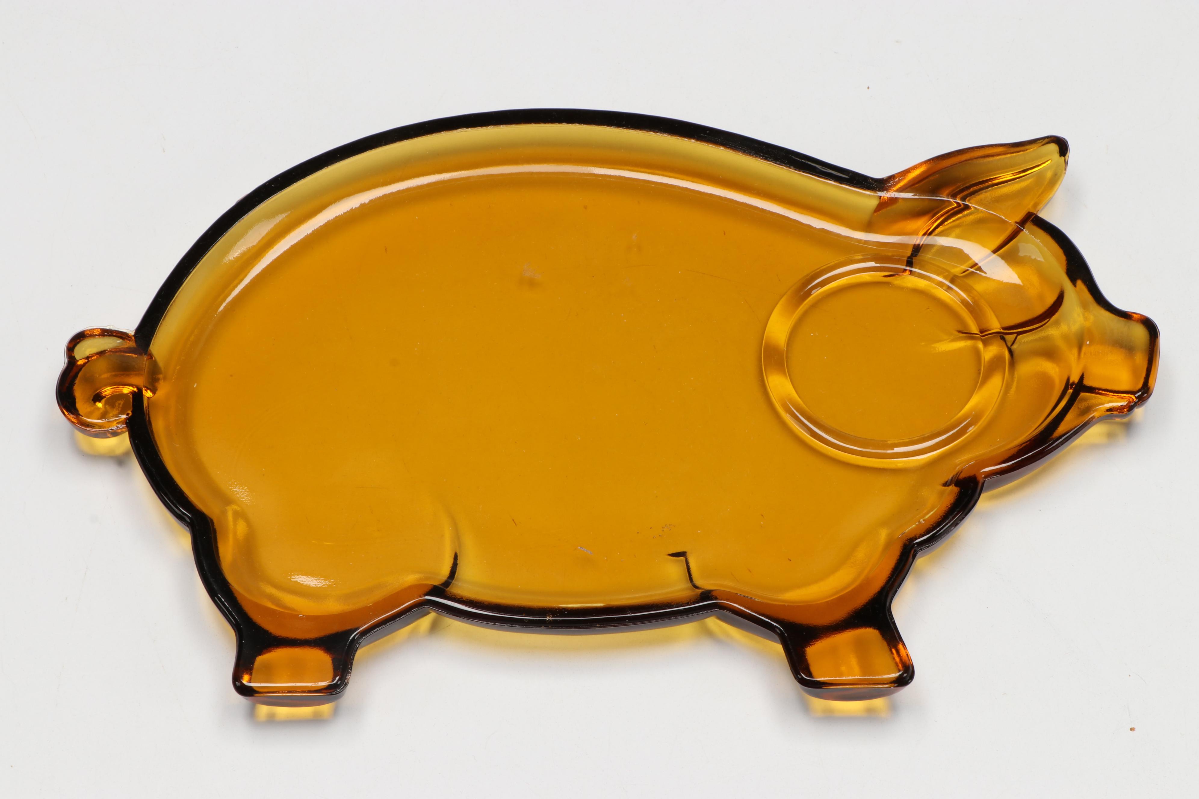 Purple Slag Glass Cake Plate, Goofus Glass Bowl, Suncatchers and More