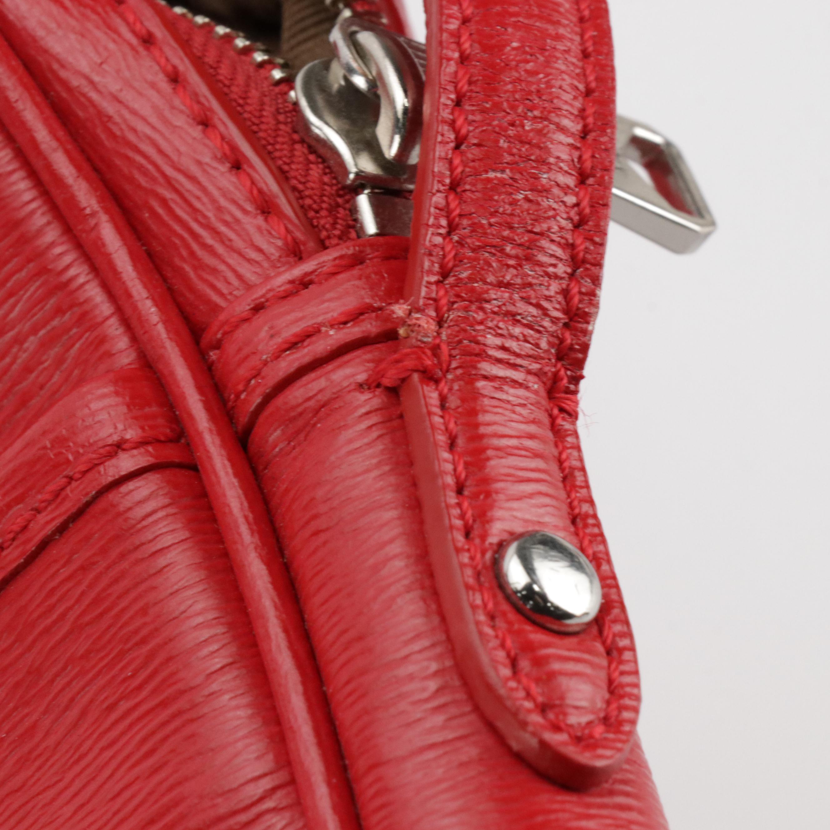 Lauren Ralph Lauren Red Leather Crossbody Bag W/ Salvatore Ferragamo Kitten Heel