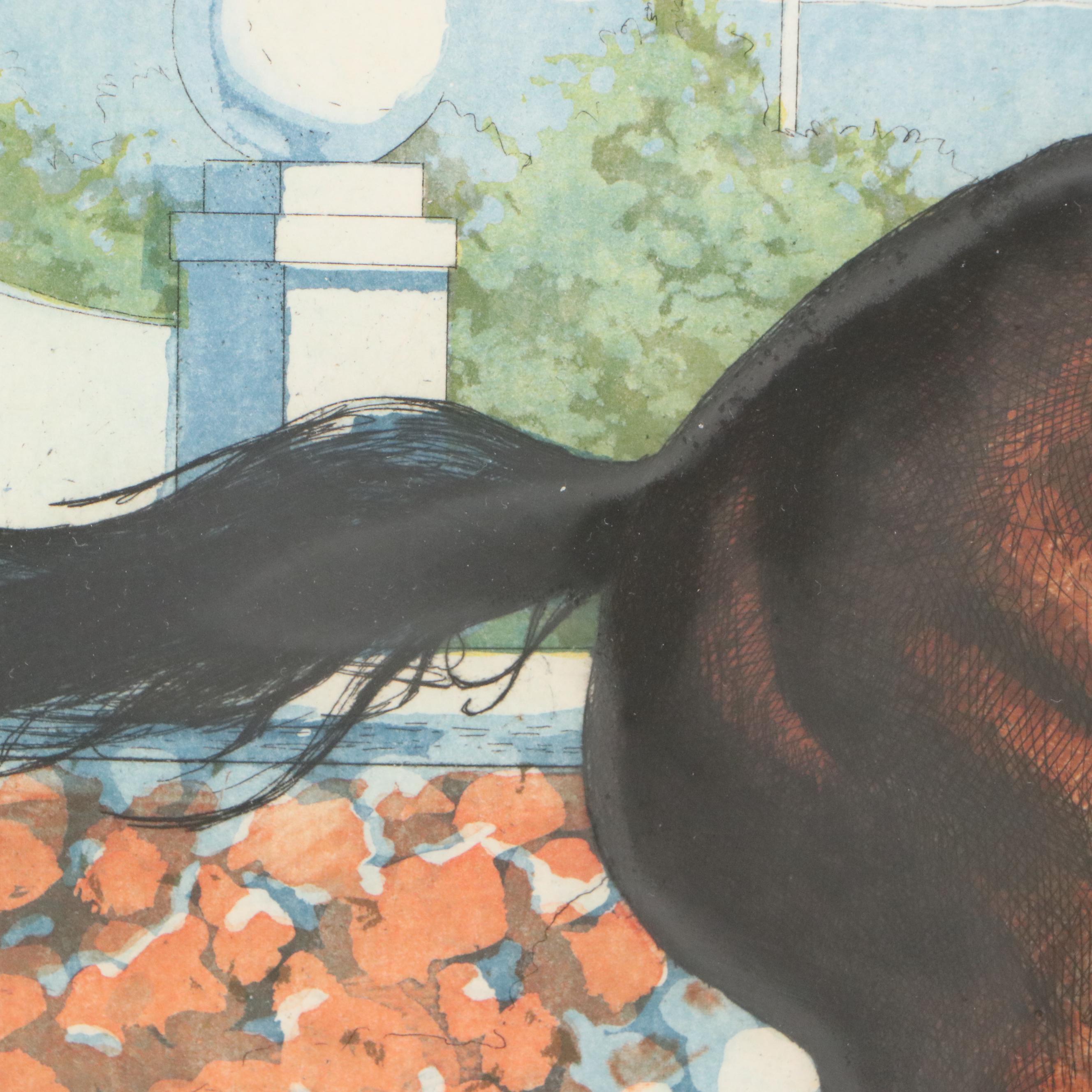 Jenness Cortez Etching "Victorious in the Budweiser Arlington"