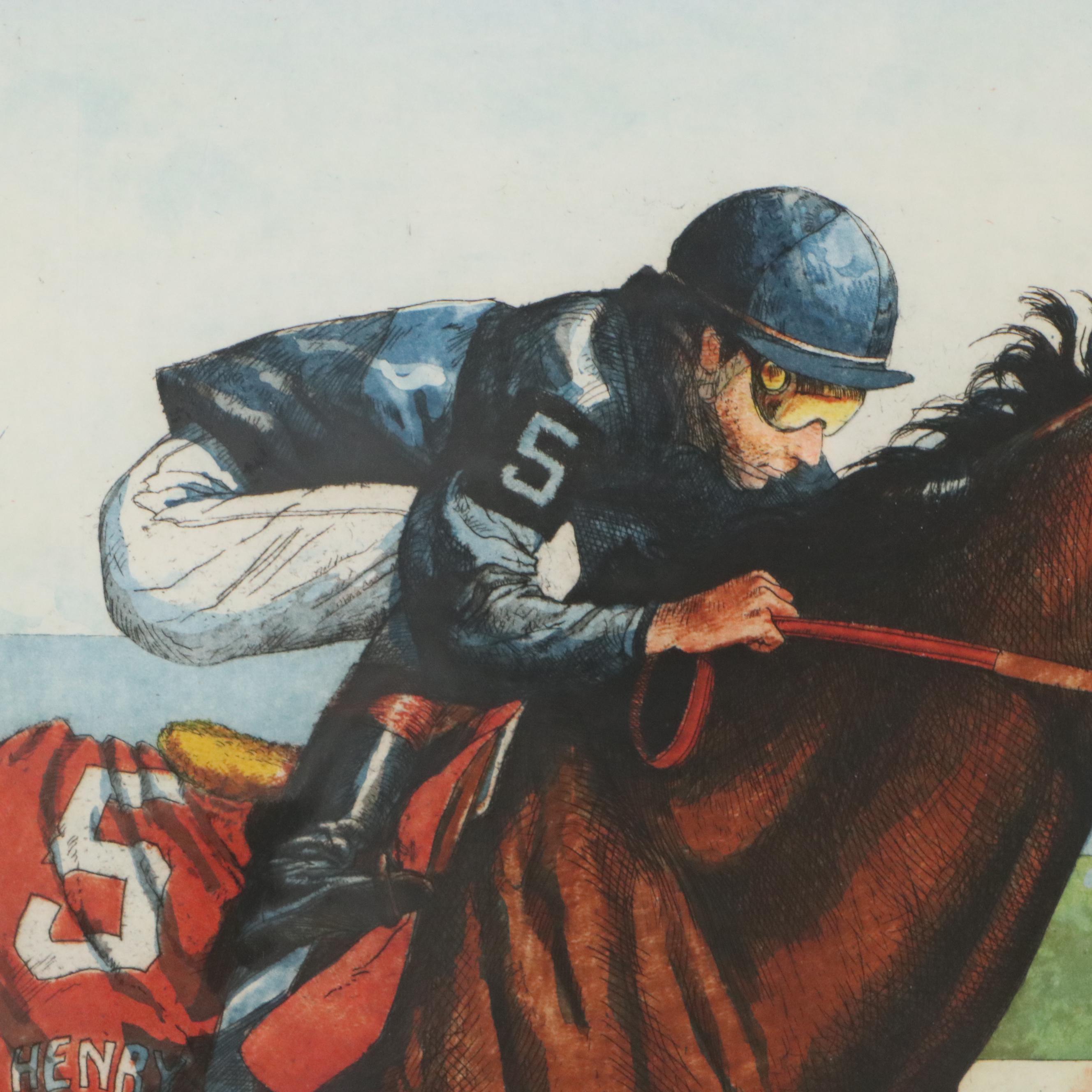 Jenness Cortez Etching "Victorious in the Budweiser Arlington"