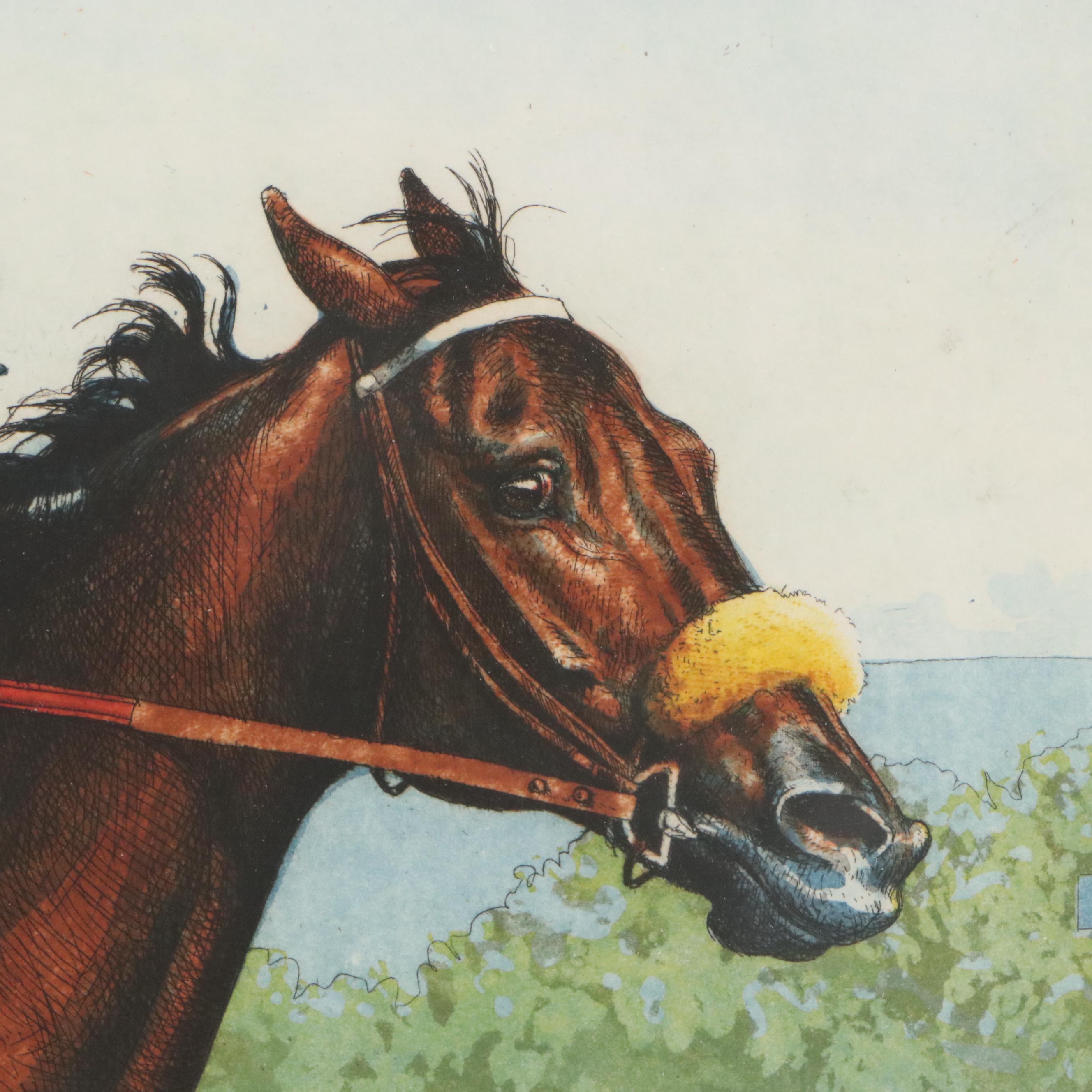 Jenness Cortez Etching "Victorious in the Budweiser Arlington"