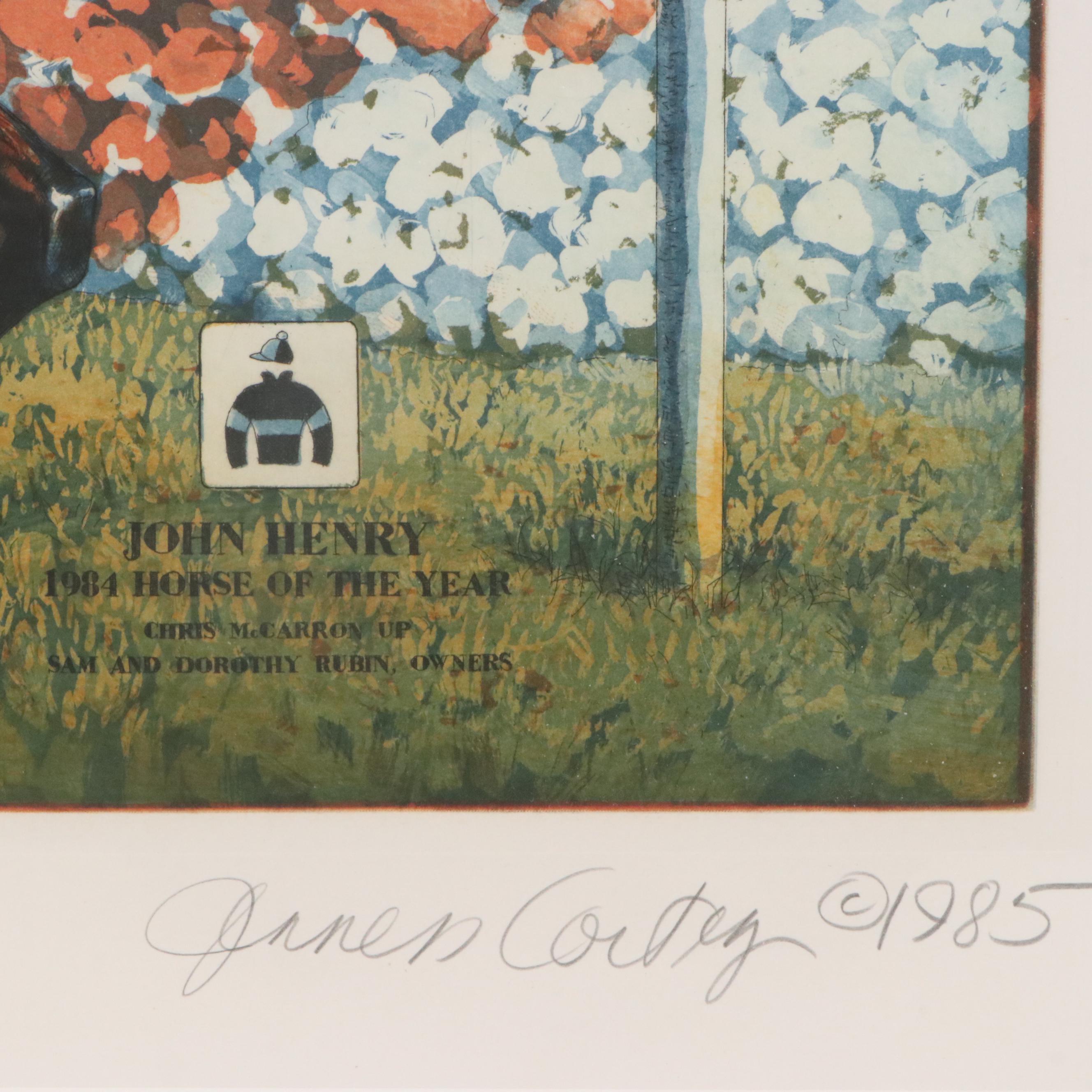 Jenness Cortez Etching "Victorious in the Budweiser Arlington"