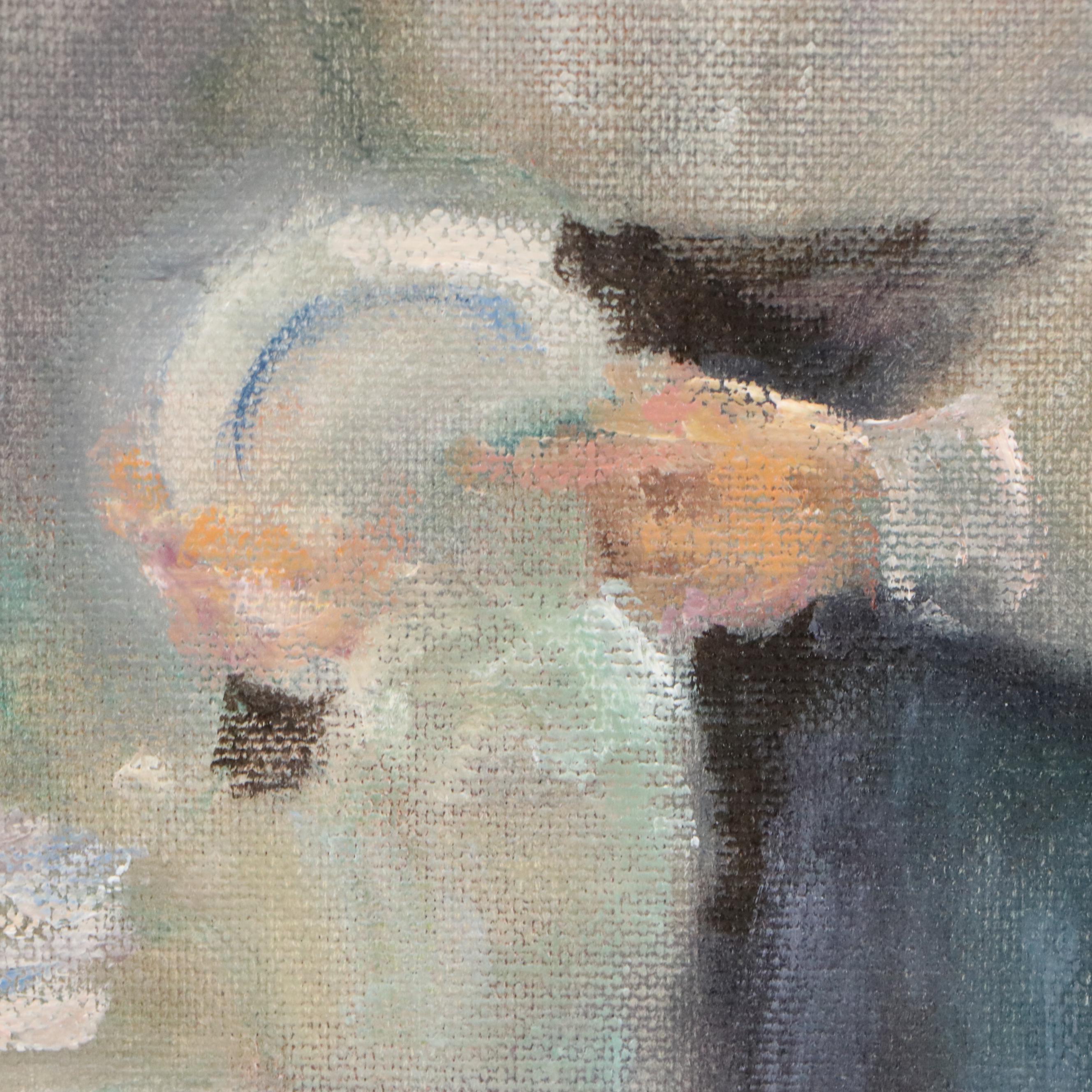 Gay Banowsky Oil Painting of Interior Kitchen Scene