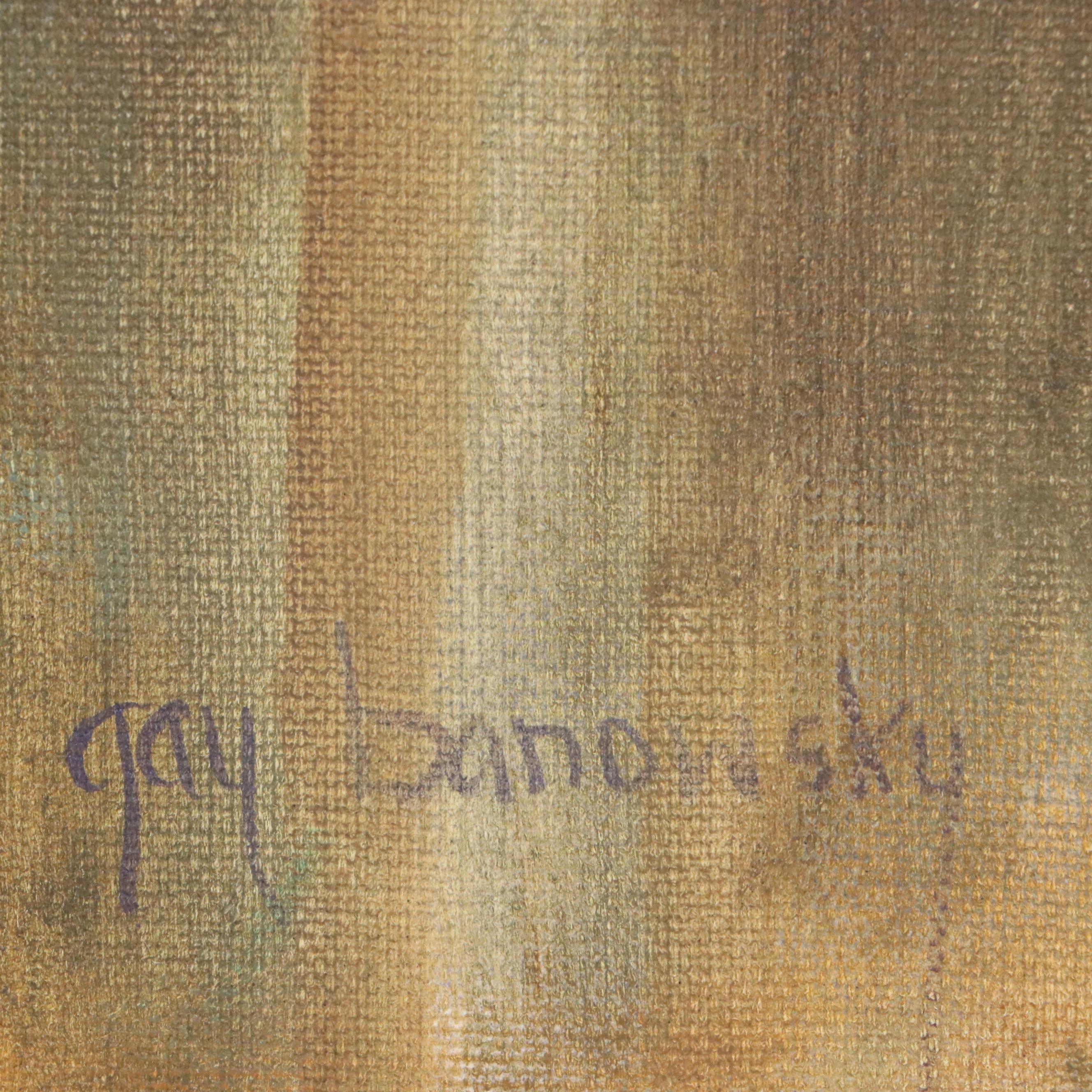 Gay Banowsky Oil Painting of Interior Kitchen Scene