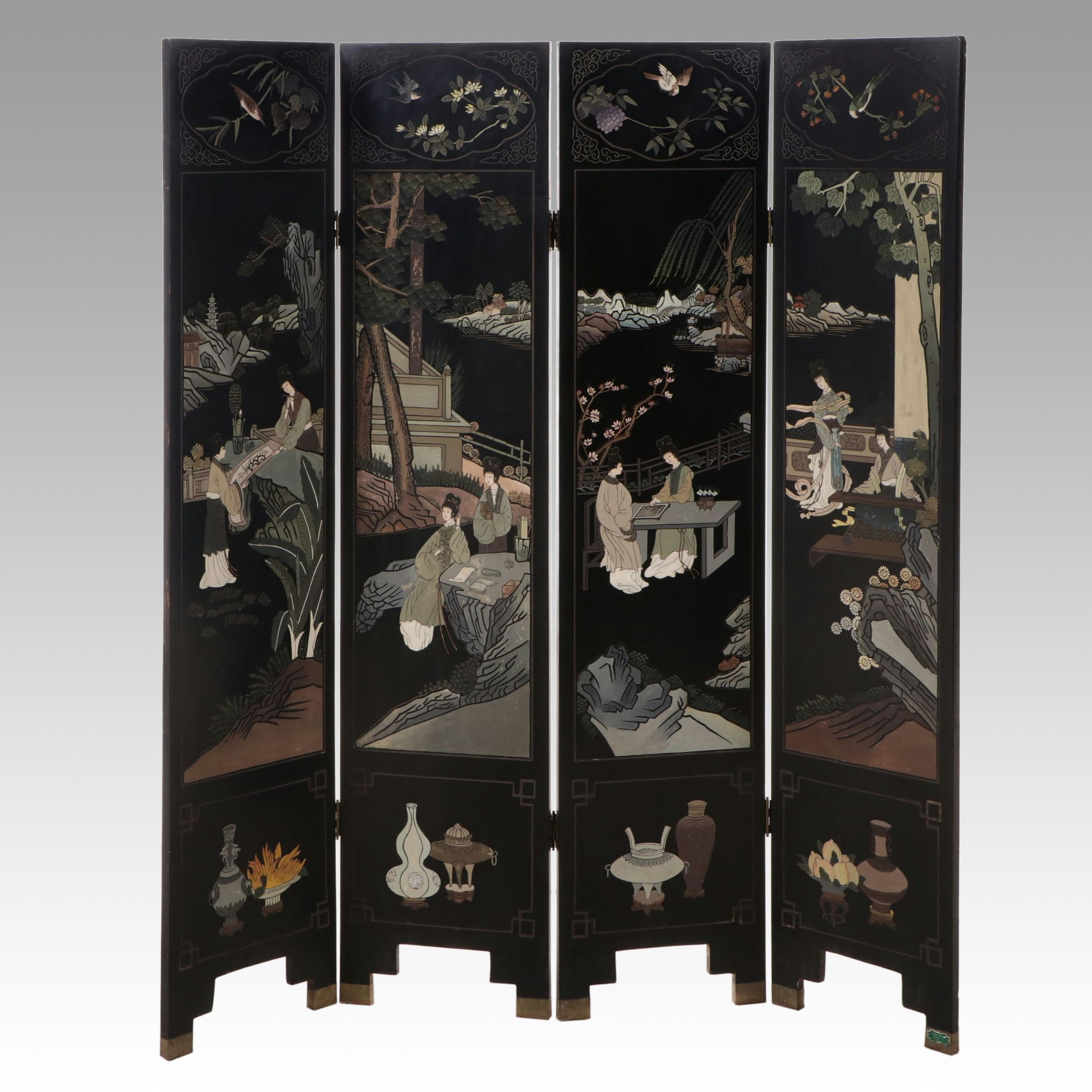 Chinese Lacquered Room Screen