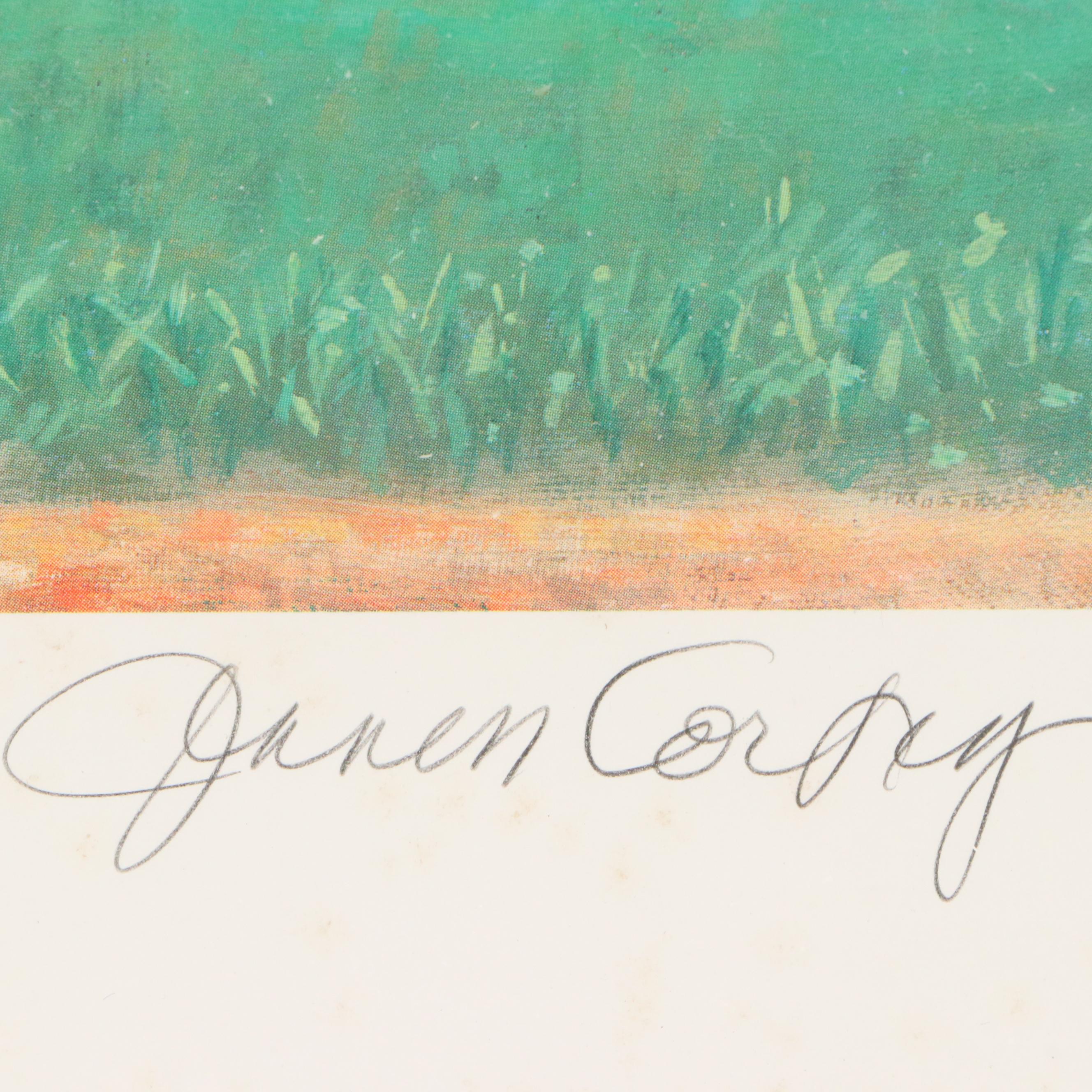 Jenness Cortez Offset Lithograph "Secretariat Winning the 1973 Kentucky Derby"