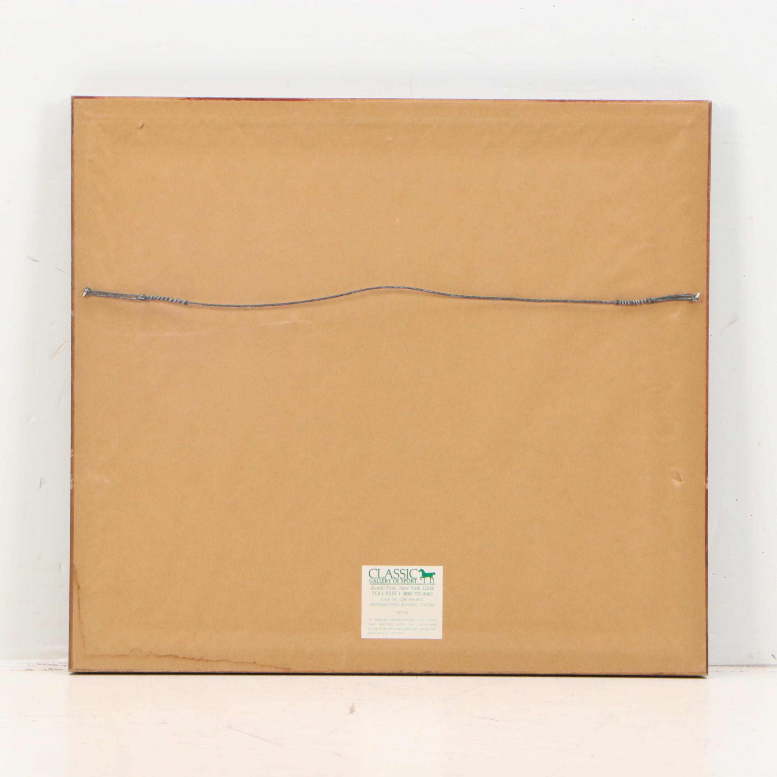 Jenness Cortez Offset Lithograph "Secretariat Winning the 1973 Kentucky Derby"