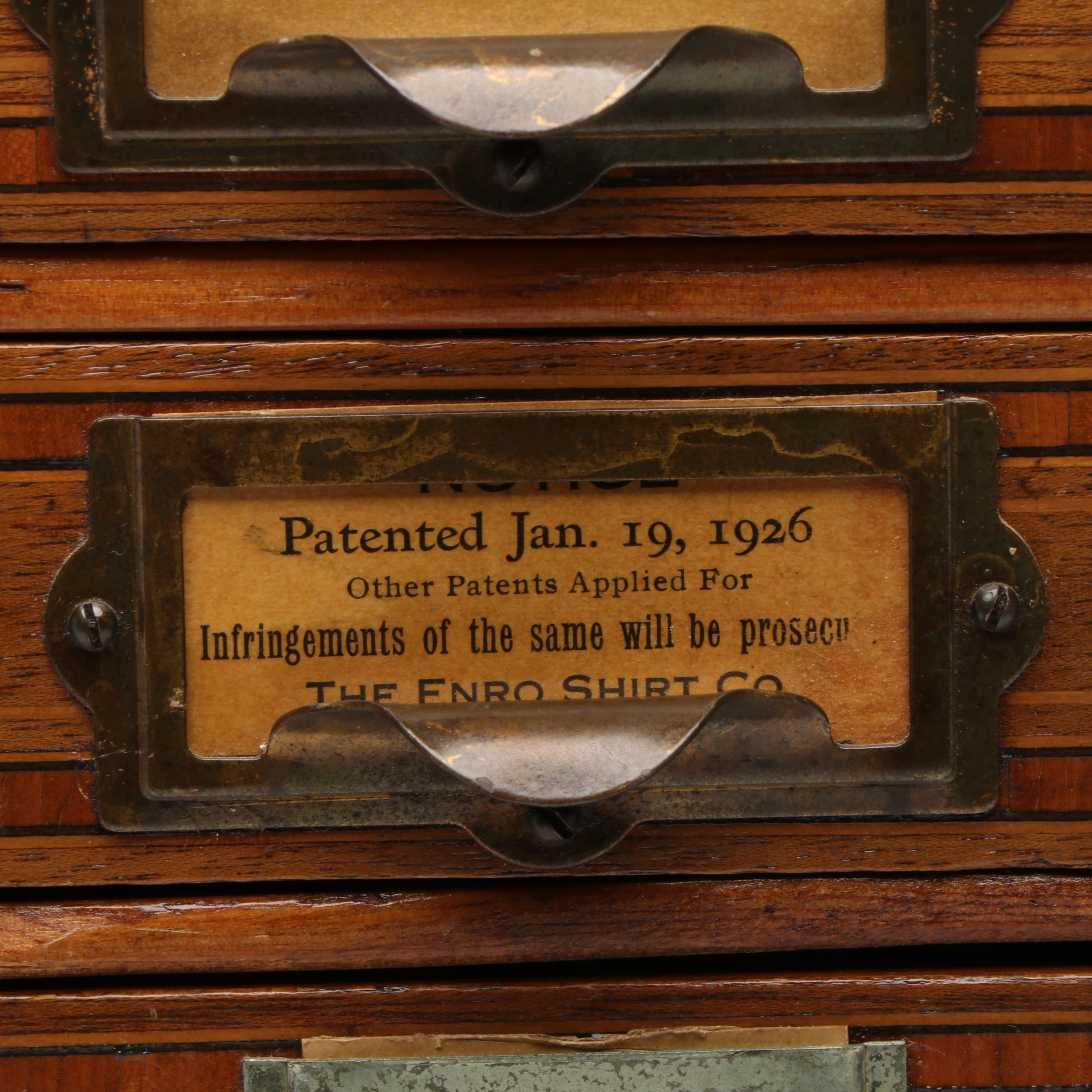 Antique Enro Shirt Co. Arts & Crafts Filing Cabinet