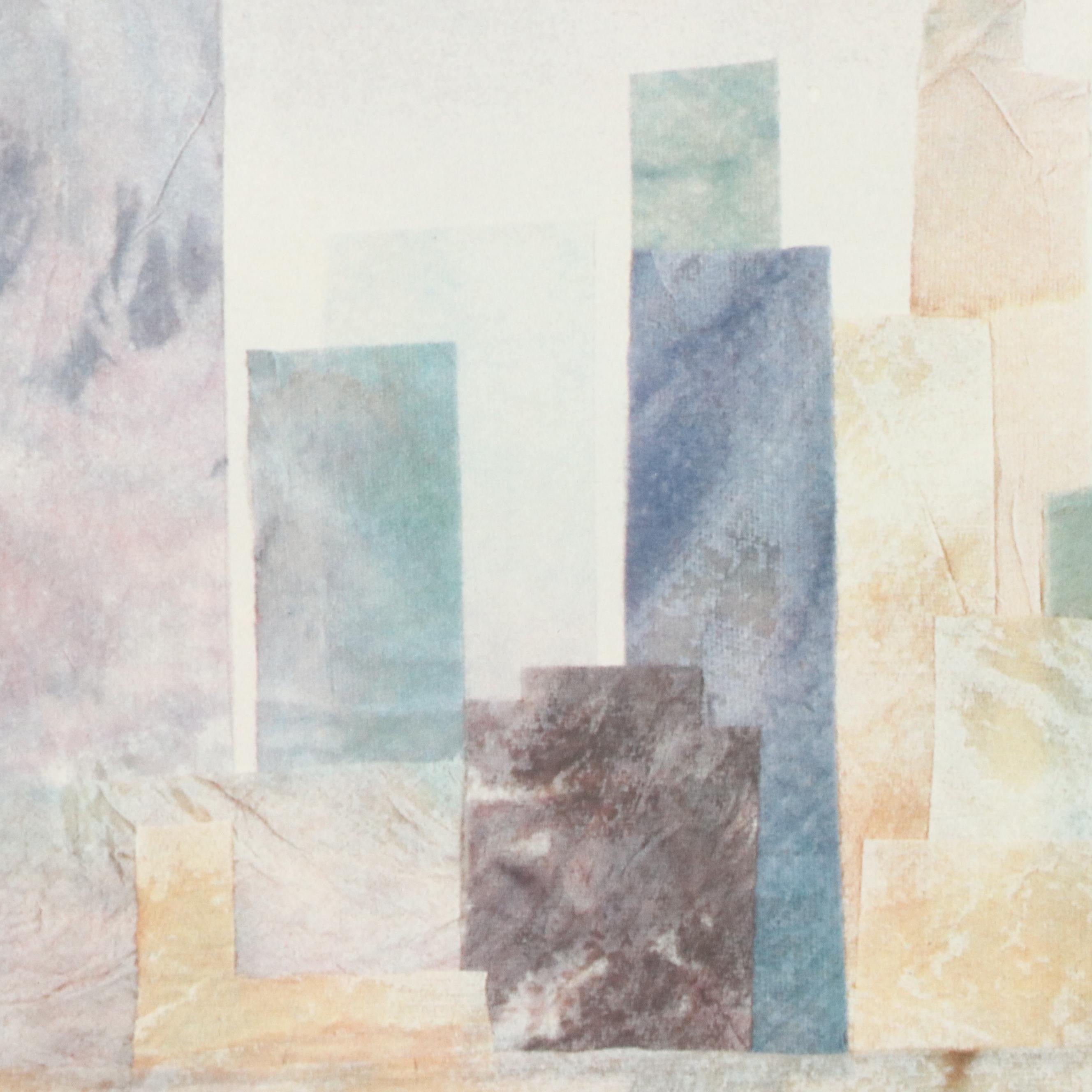 New York City Skyline Offset Lithograph "Manhattan Rhapsody" After Henry Howell