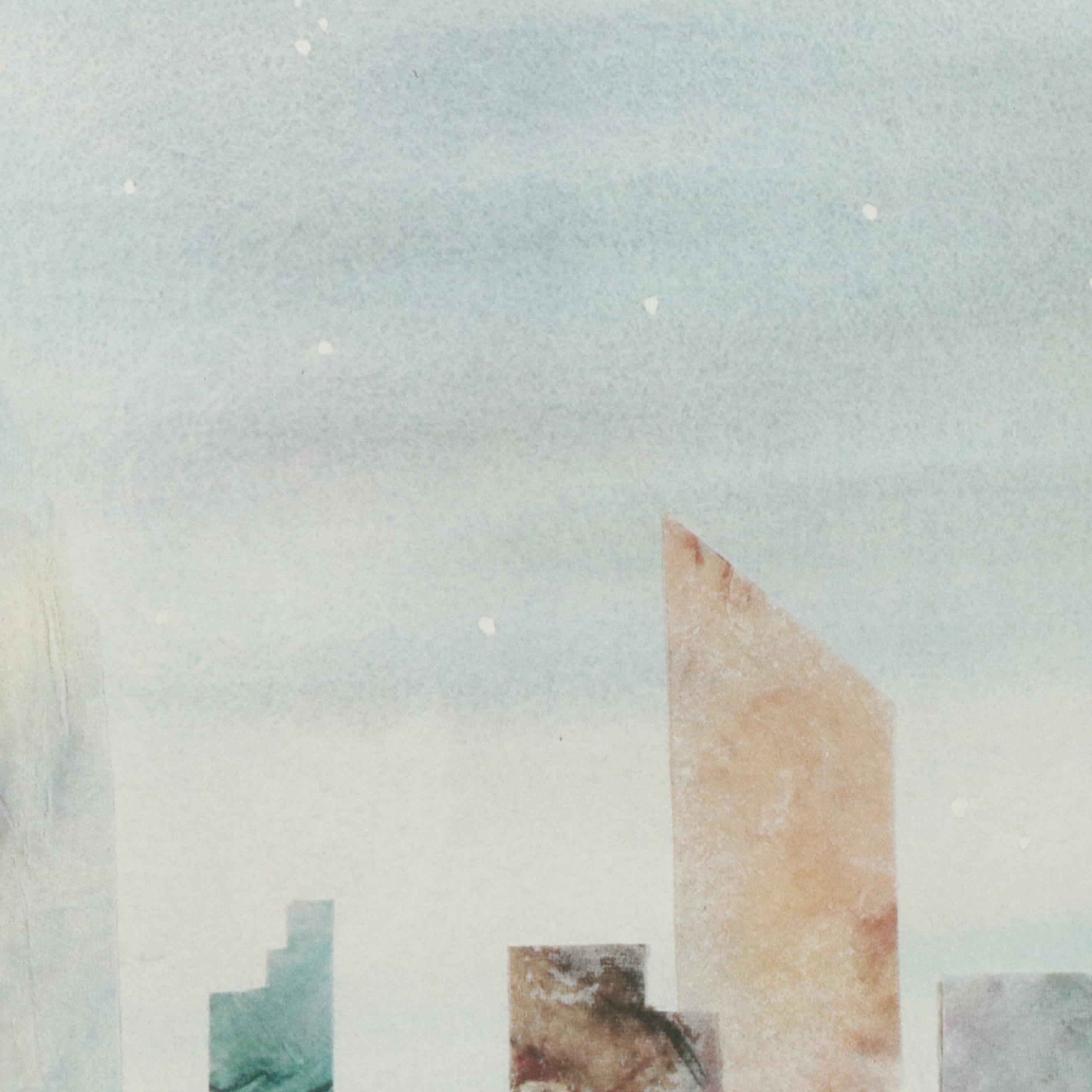 New York City Skyline Offset Lithograph "Manhattan Rhapsody" After Henry Howell