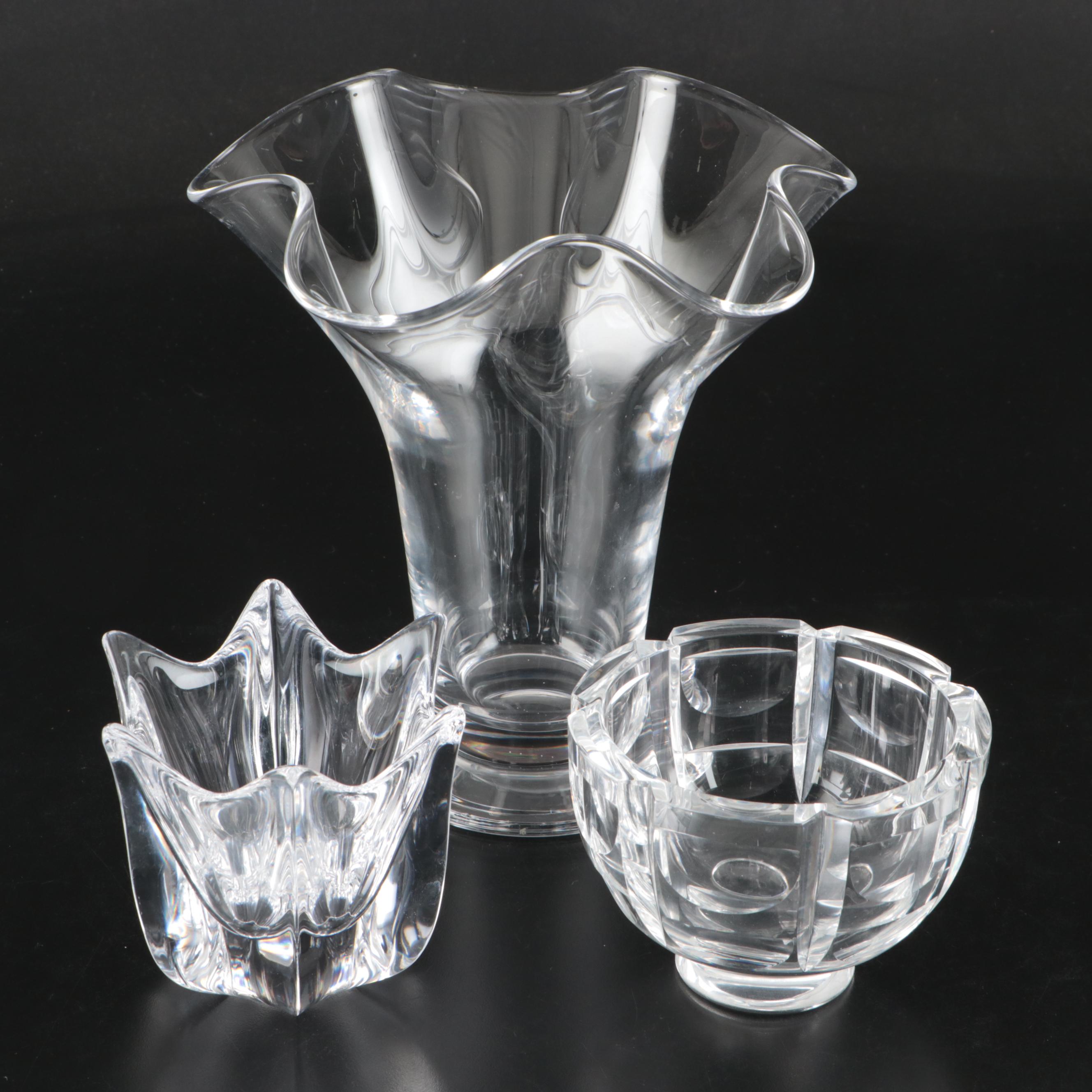 Orrefors Crystal "Thousand Windows," "Belle Tulip," and "Chanterelle" Glassware
