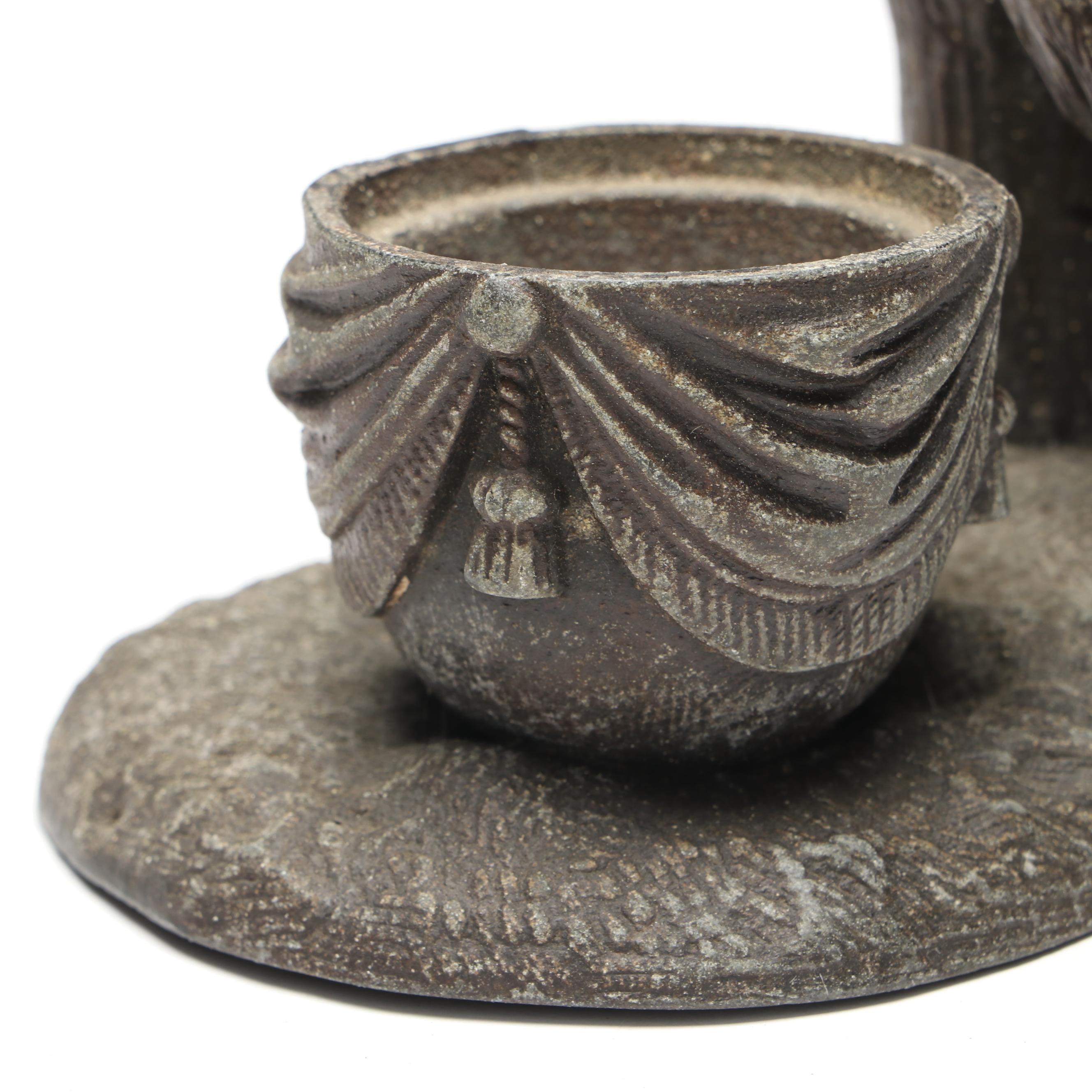 Satyr Drummer Metal Inkwell Stand