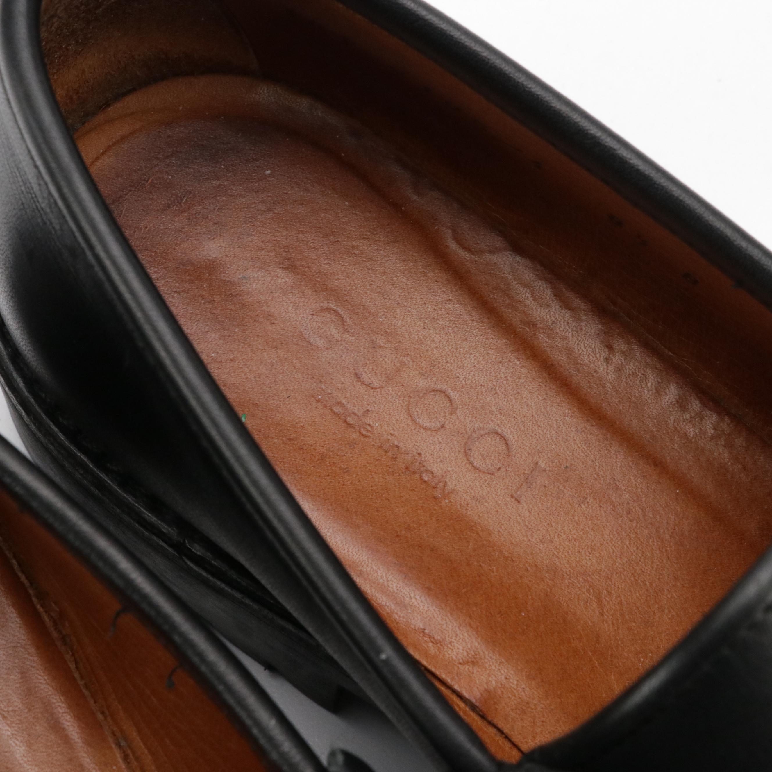 Gucci Black Calfskin Leather Horsebit Loafers