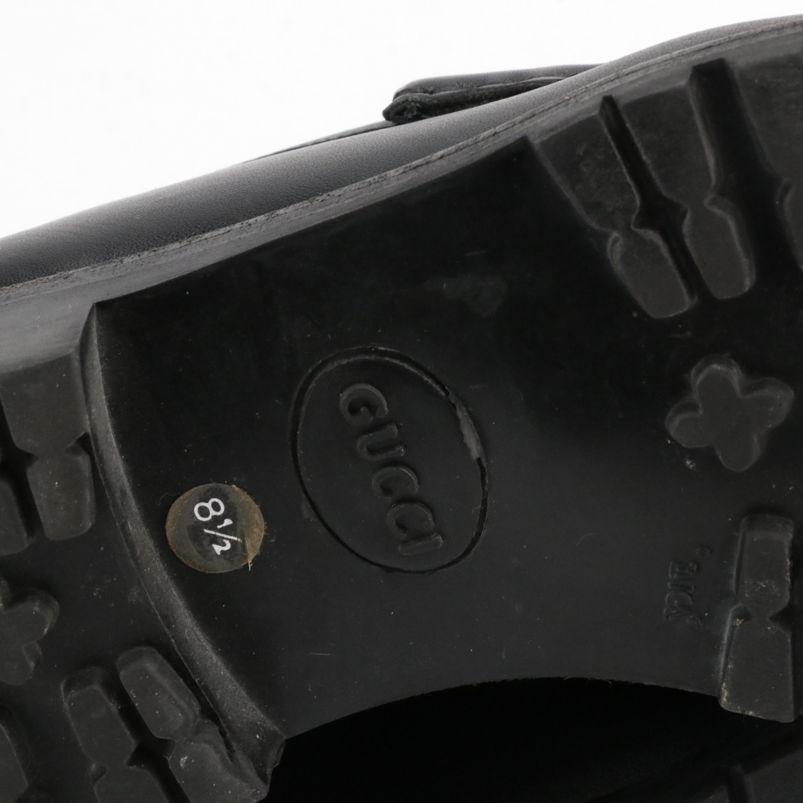 Gucci Black Calfskin Leather Horsebit Loafers