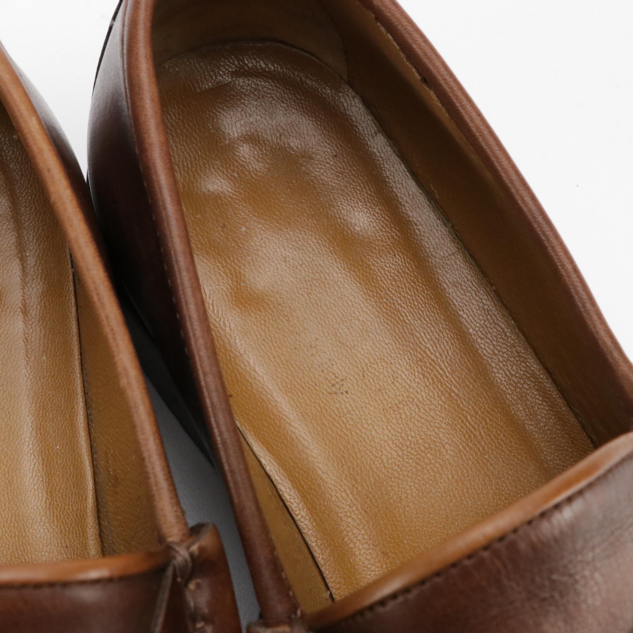 Gucci Brown Calfskin Leather Horsebit Loafers