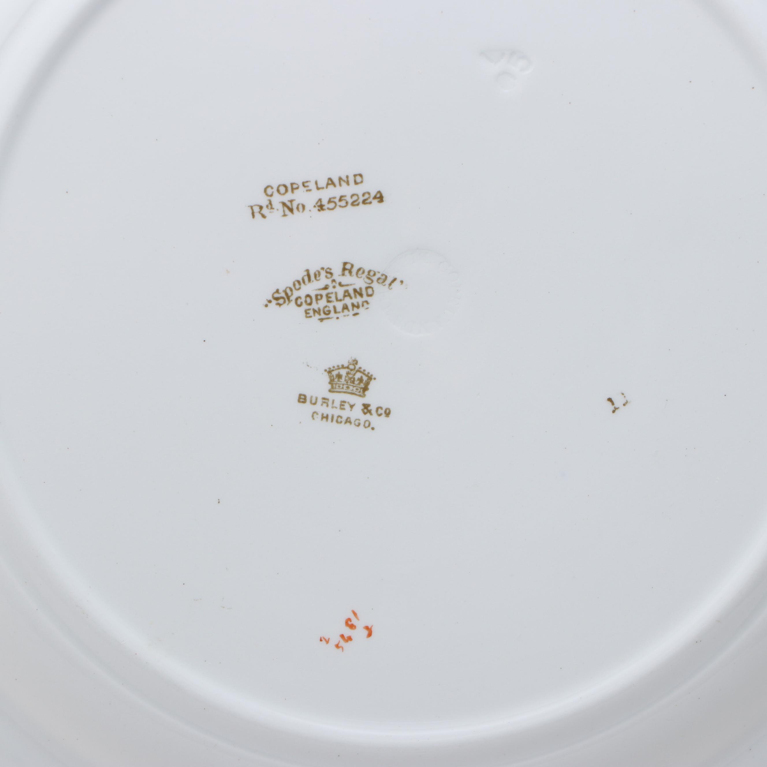 Copeland "Spode's Regal" Porcelain Plates, Early 20th Century