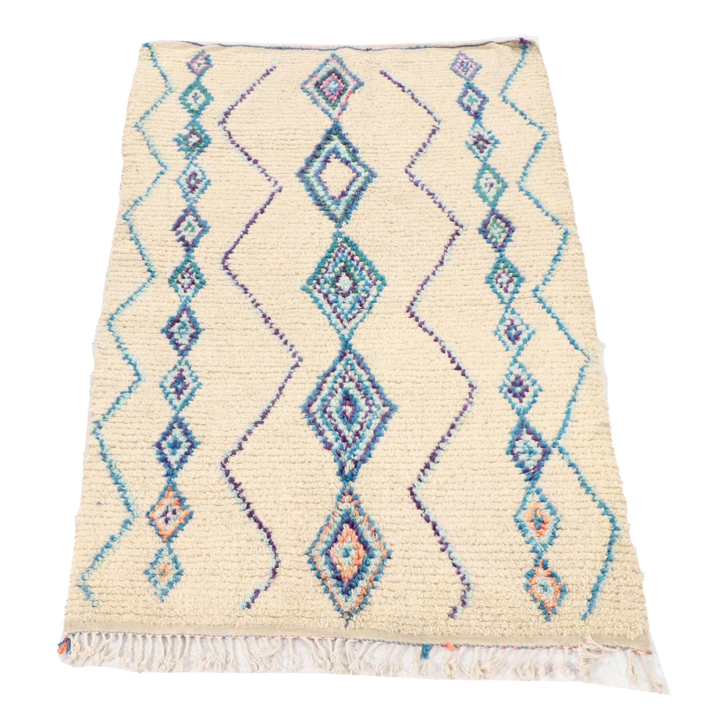 5'2 x 8'5 Hand-Knotted Moroccan Berber Area Rug