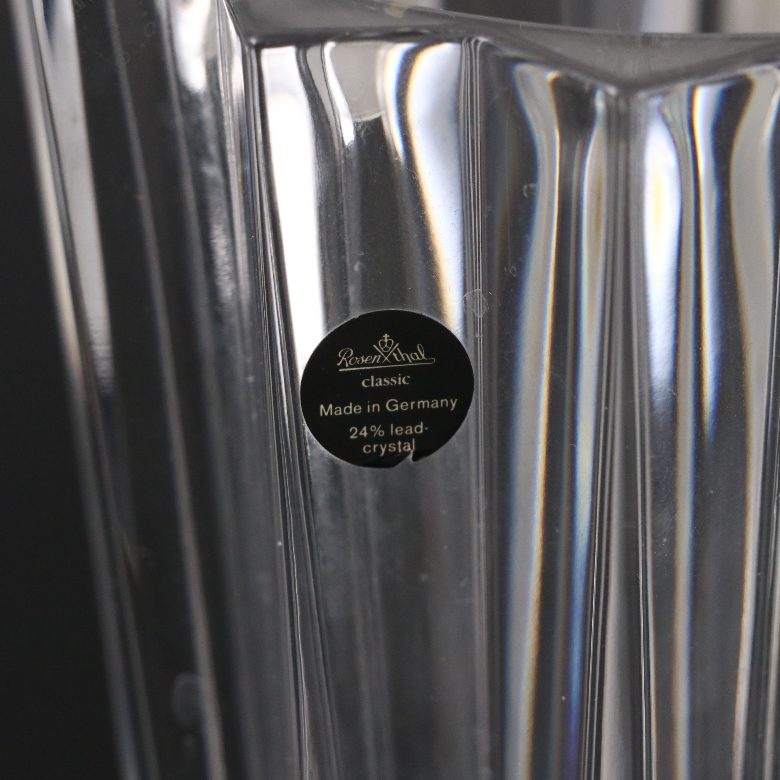 Rosenthal "Blossom" Crystal Vase and Mikasa Crystal "Lydia" Tulip Bowl