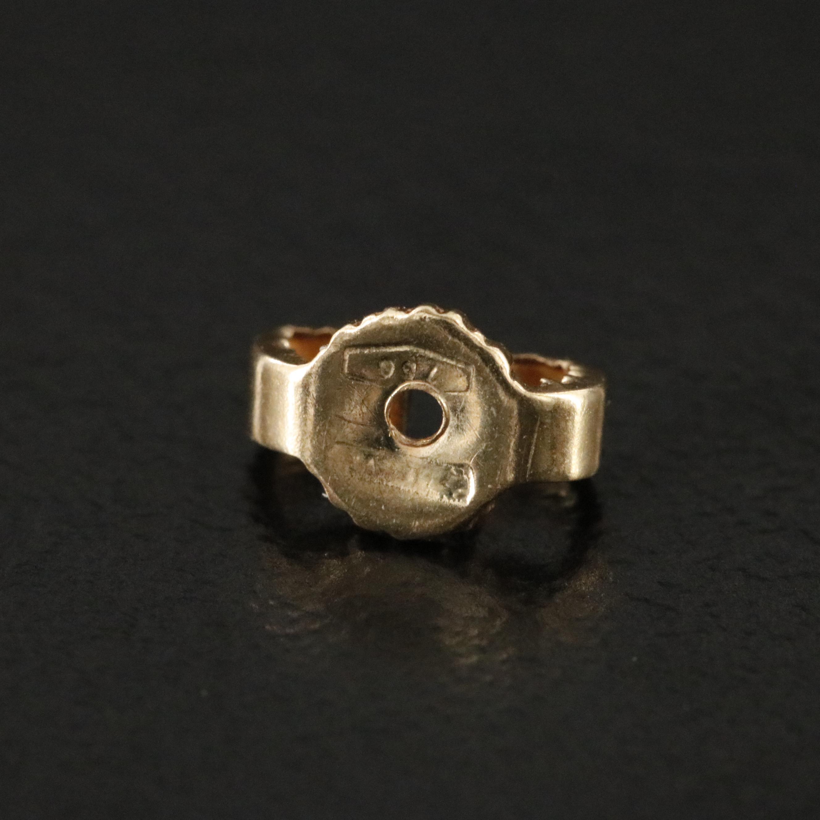 18K Stud Earrings with Brush Finish