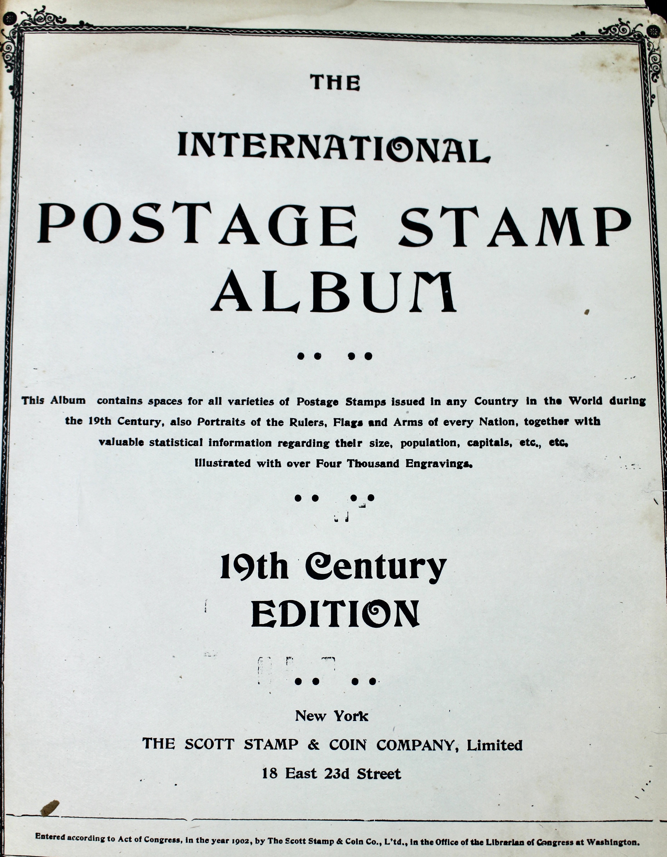 Scott's International Postage Stamp Album, 19th Century Edition