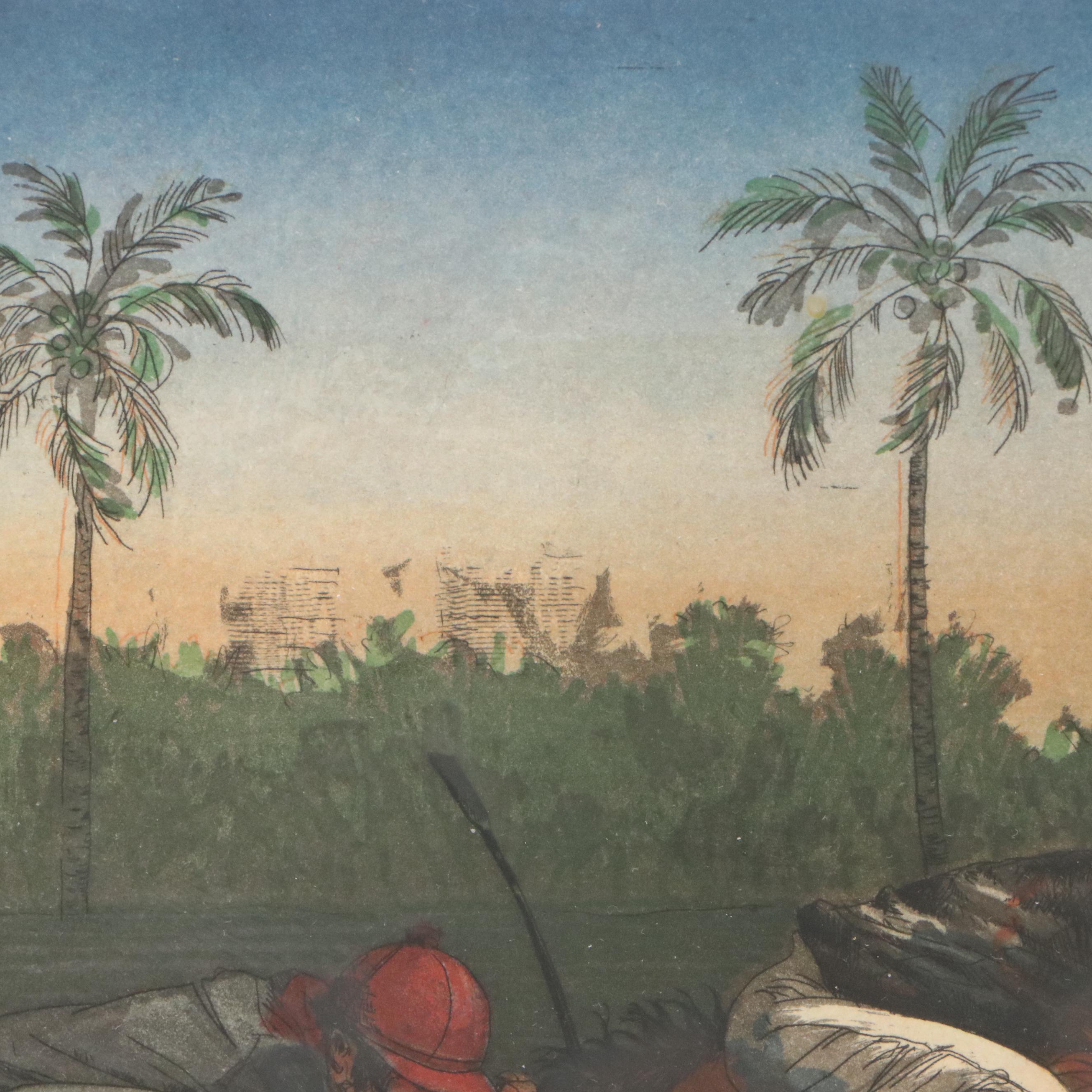 Jenness Cortez Color Etching "1989 Horse of the Year Sunday Silence...", 1990