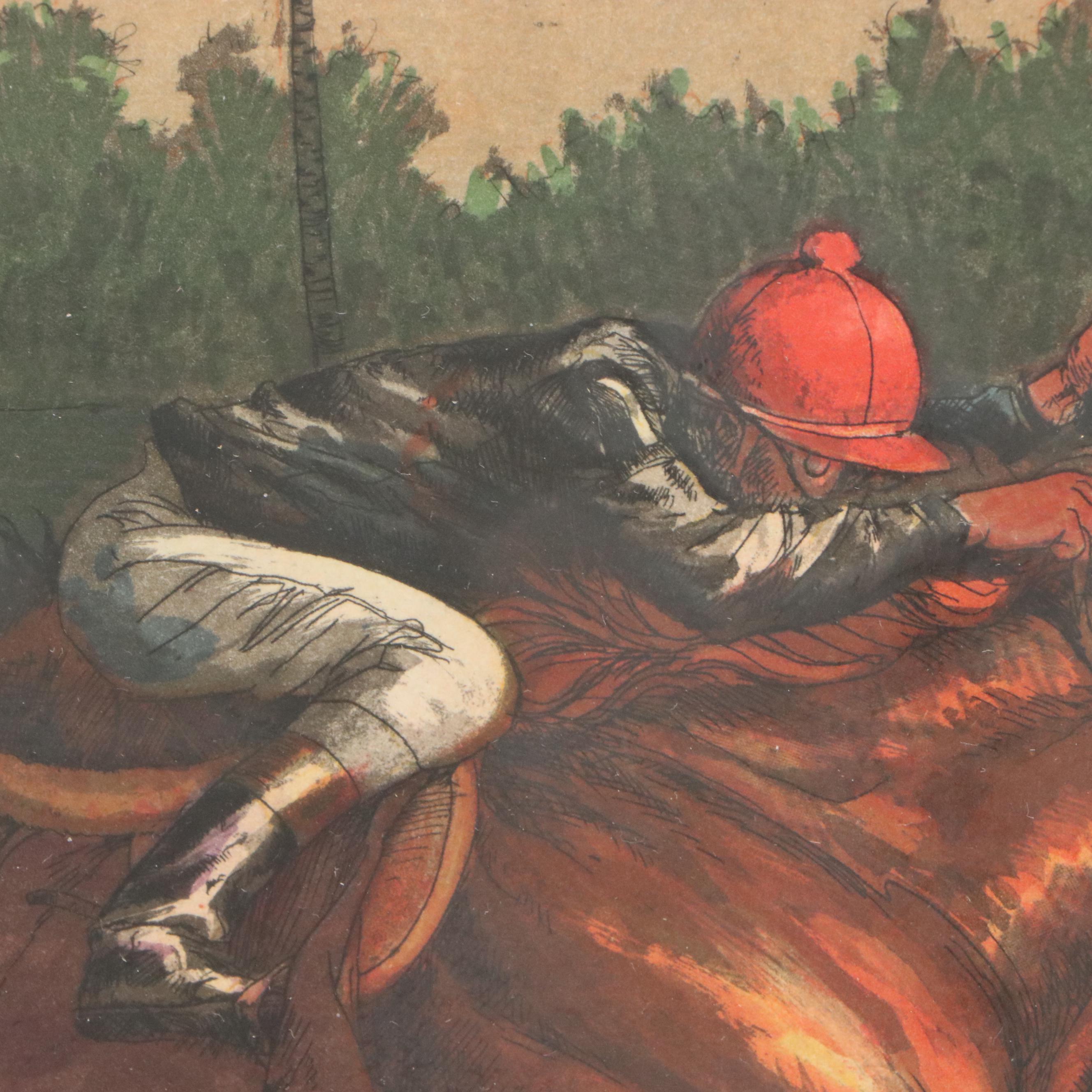 Jenness Cortez Color Etching "1989 Horse of the Year Sunday Silence...", 1990