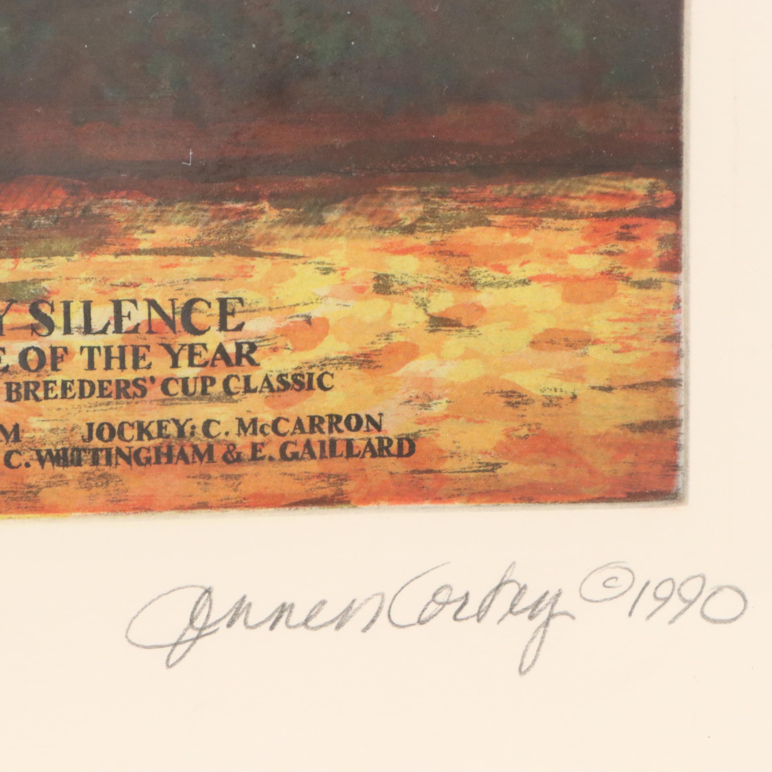 Jenness Cortez Color Etching "1989 Horse of the Year Sunday Silence...", 1990