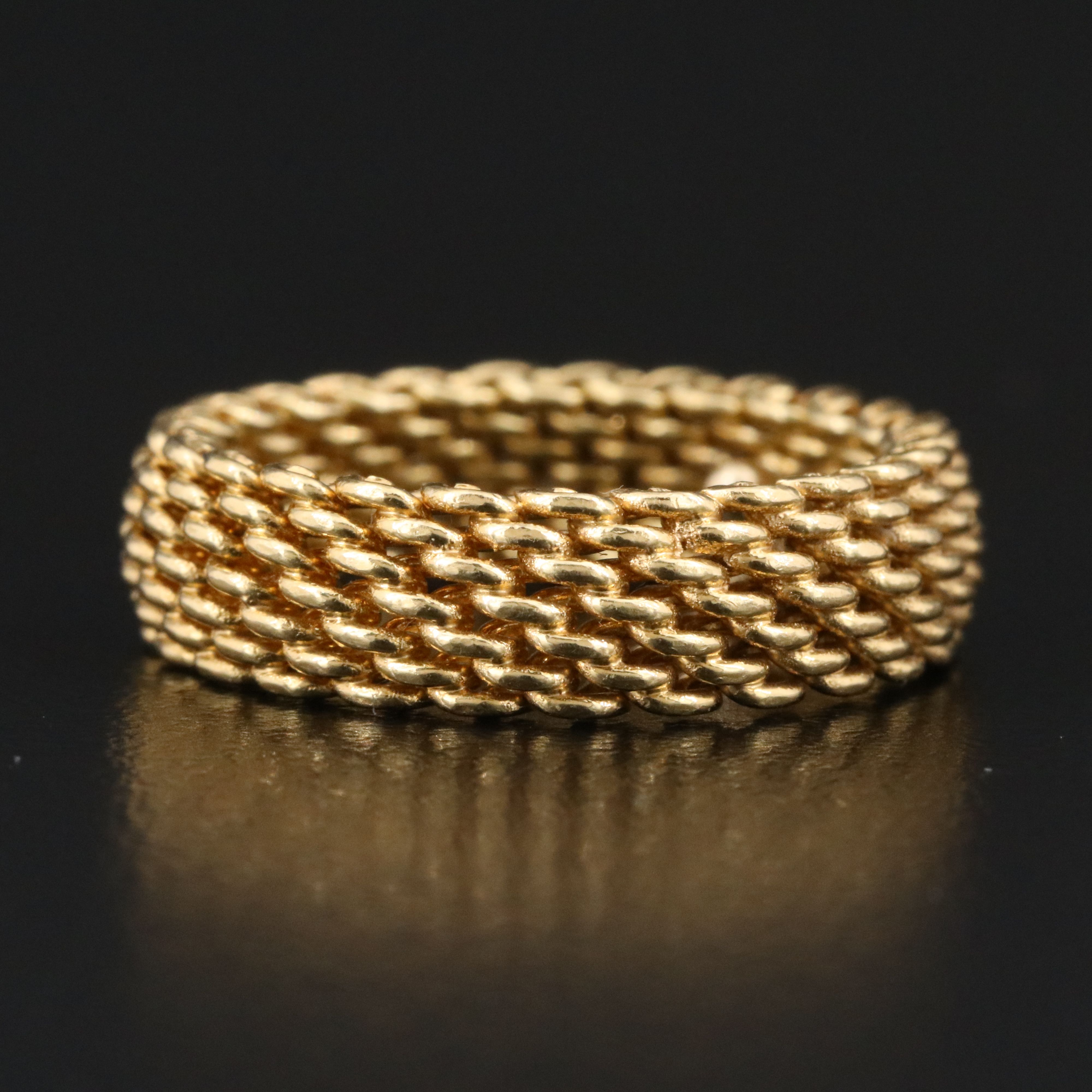 Tiffany & Co. Somerset 18K Firm Mesh Ring