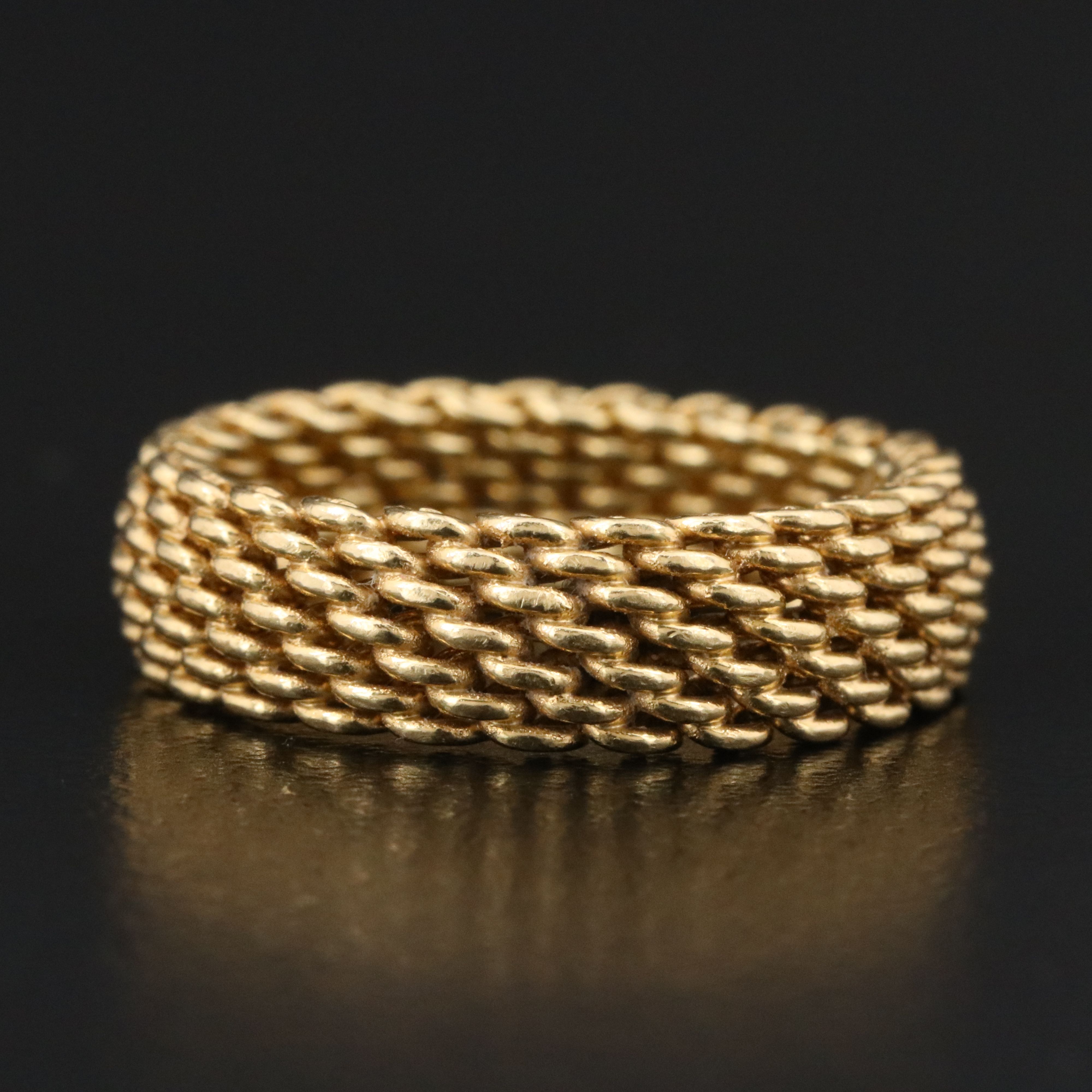 Tiffany & Co. Somerset 18K Firm Mesh Ring
