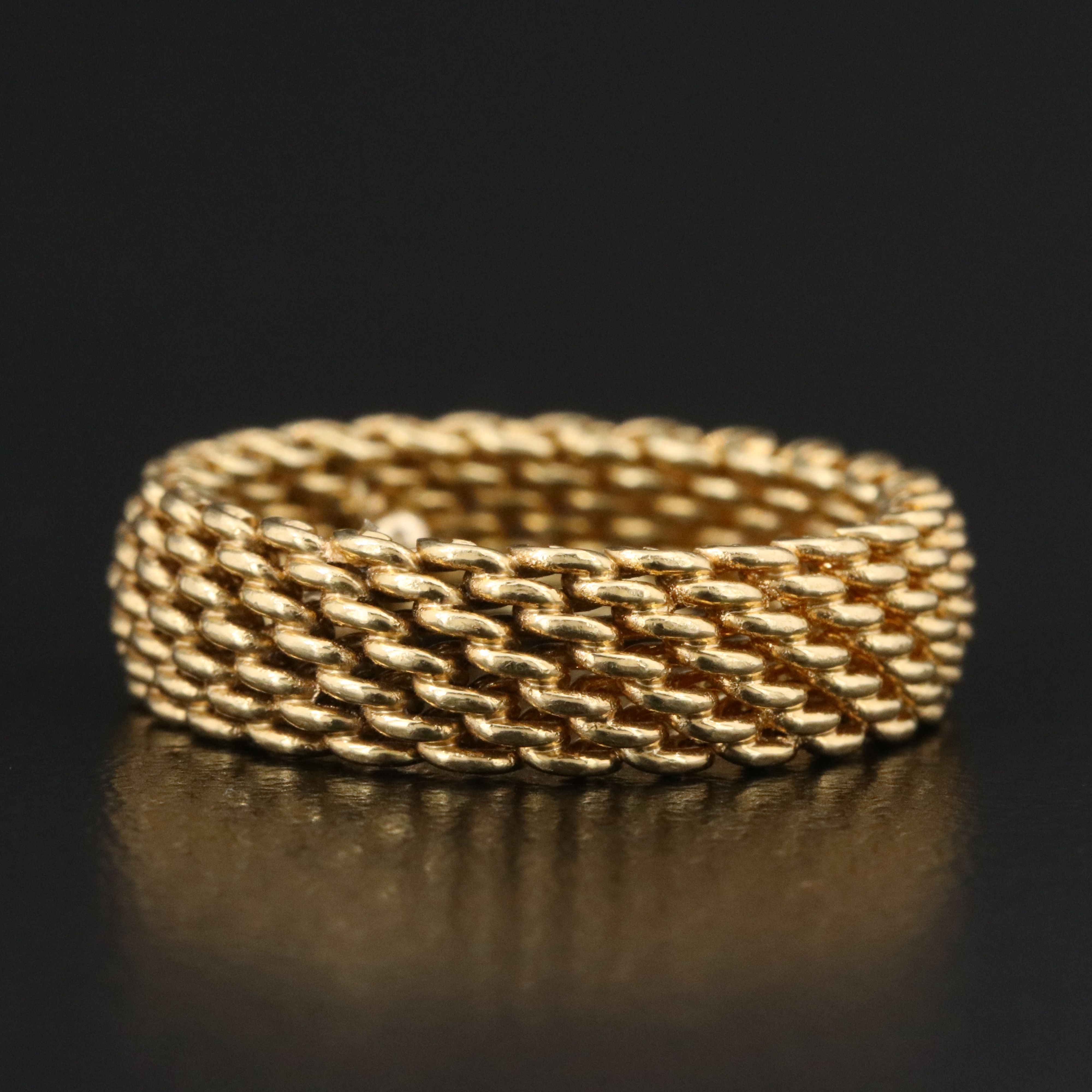 Tiffany & Co. Somerset 18K Firm Mesh Ring