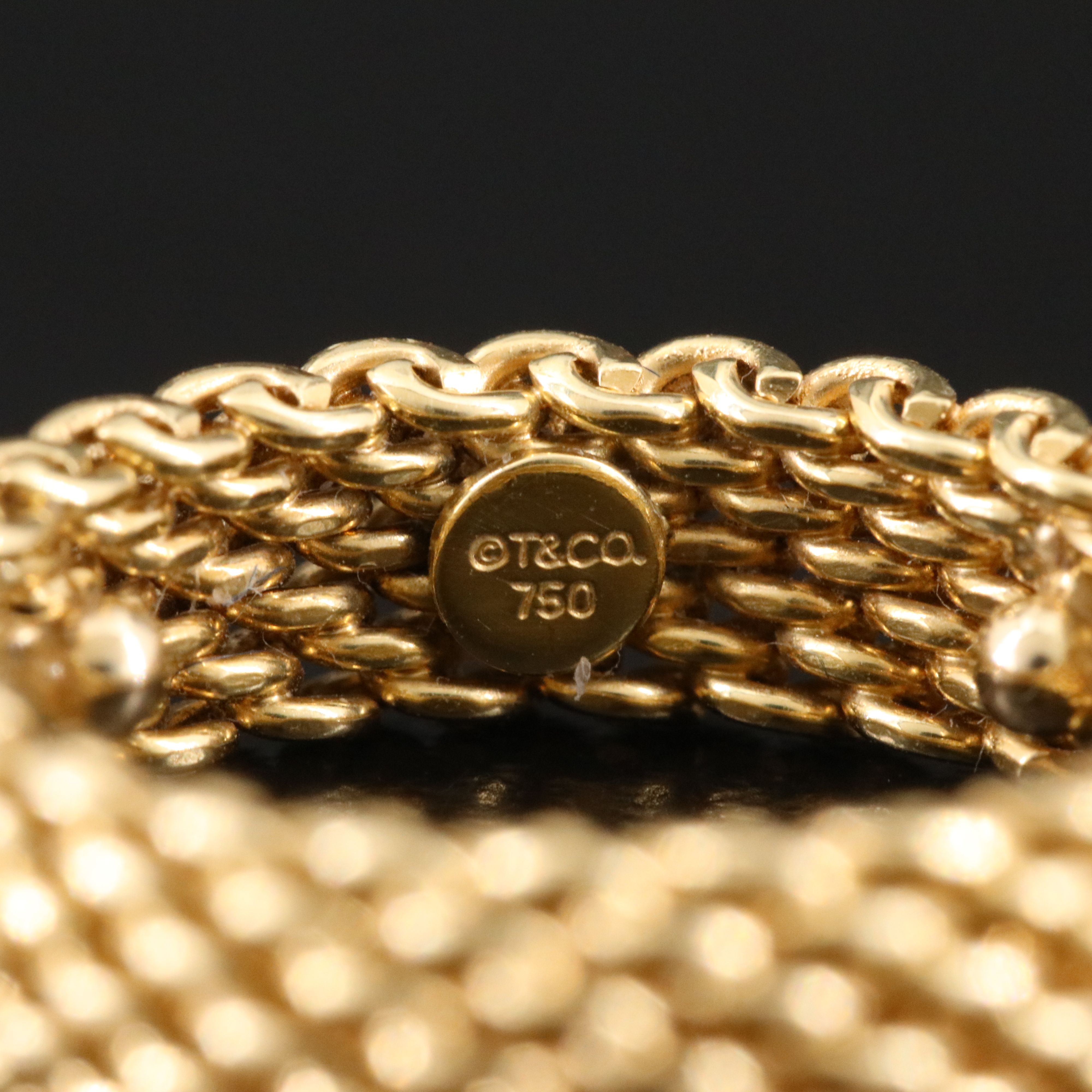Tiffany & Co. Somerset 18K Firm Mesh Ring