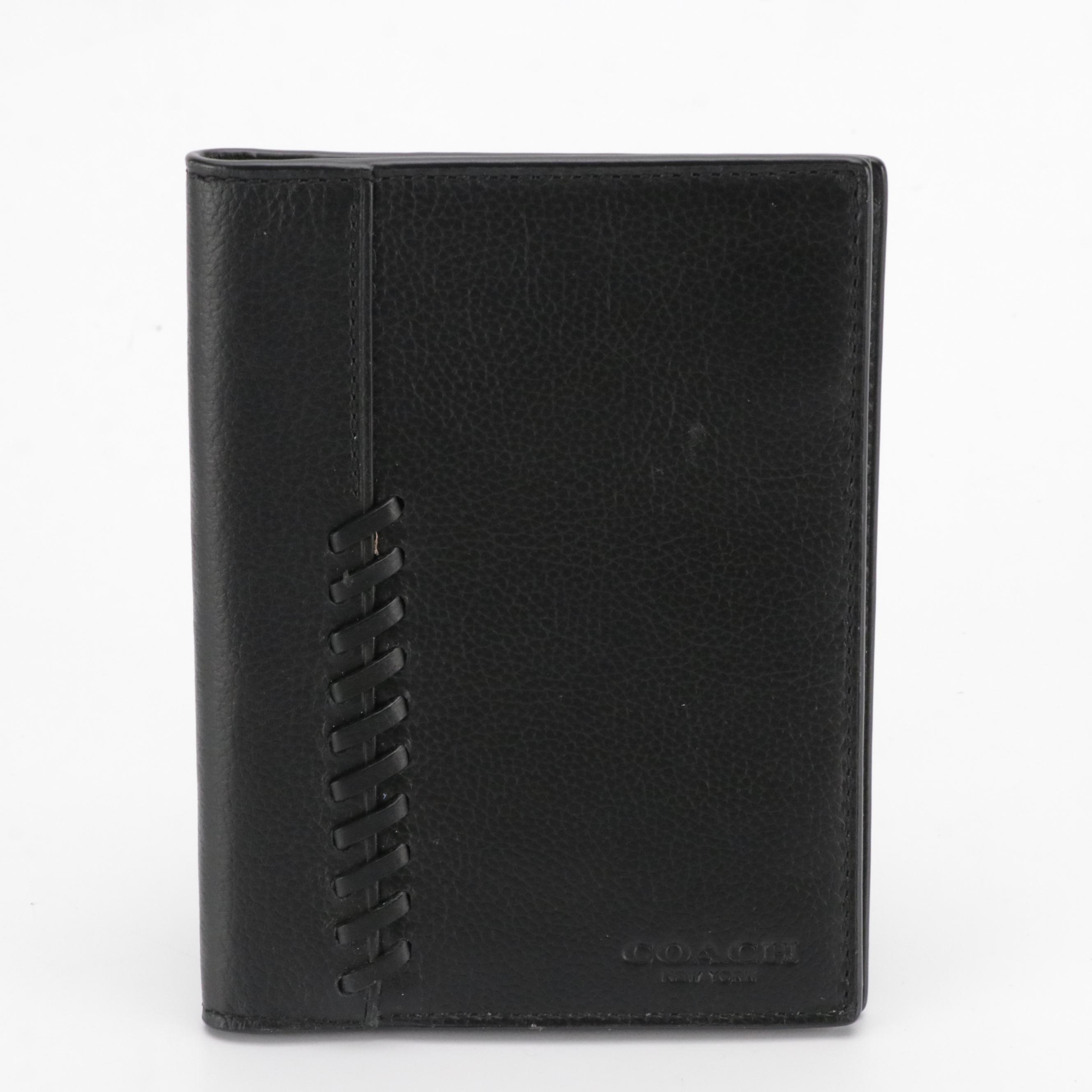 Coach Pebble Grain Leather Passport Wallet and Wristlet with Taxi Wallet