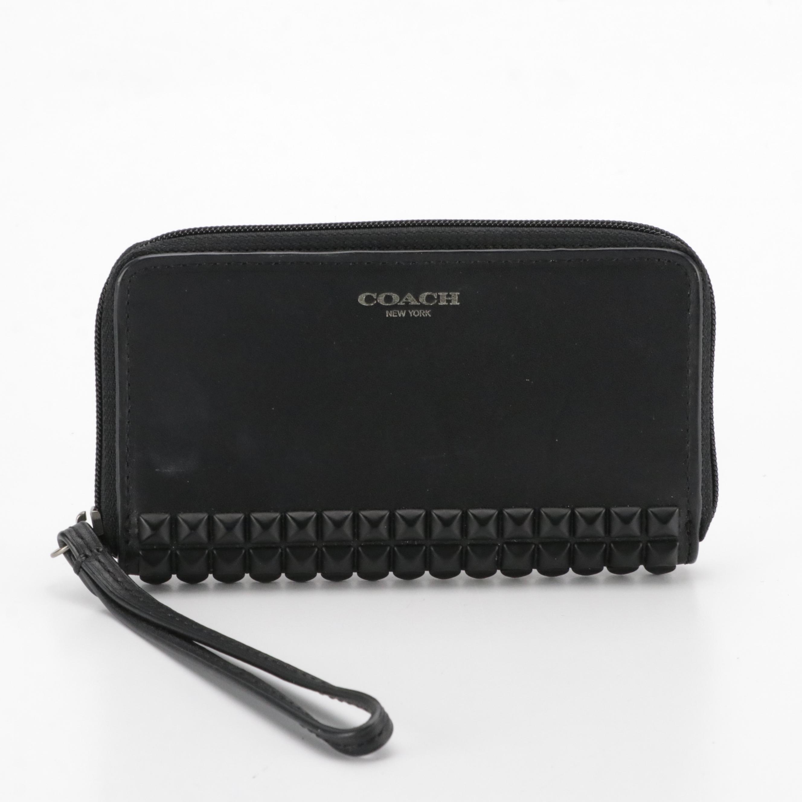 Coach Pebble Grain Leather Passport Wallet and Wristlet with Taxi Wallet