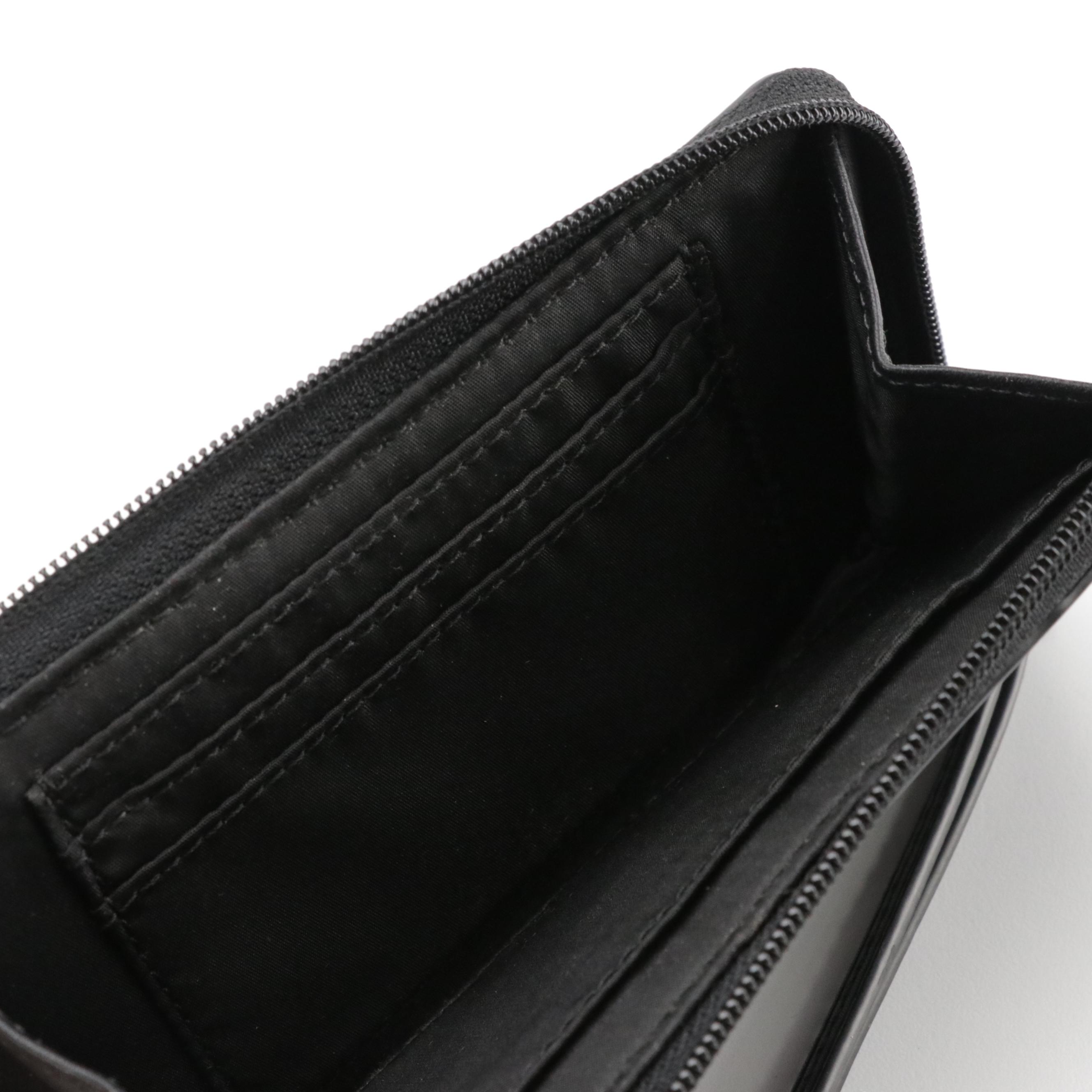 Coach Pebble Grain Leather Passport Wallet and Wristlet with Taxi Wallet