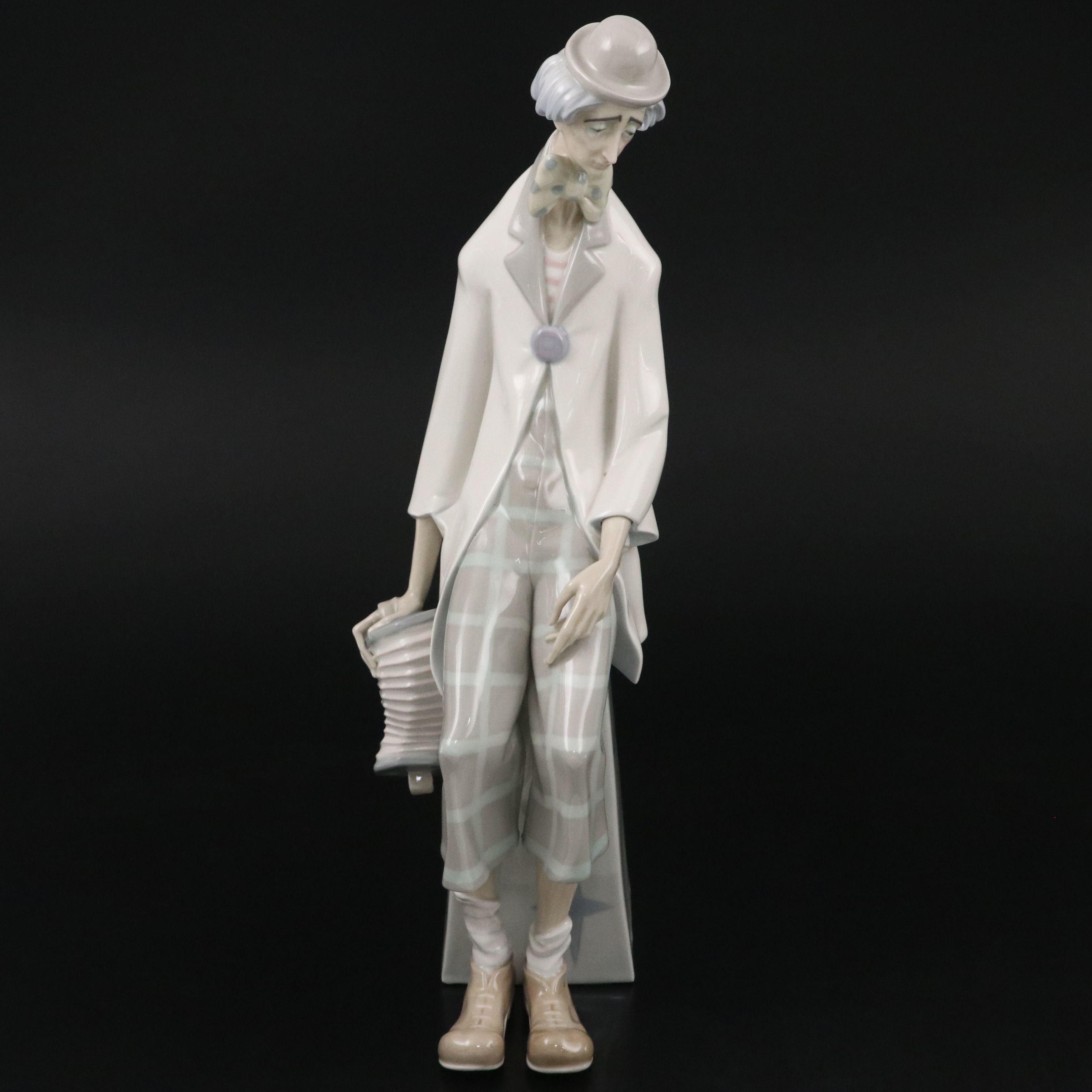 Lladró "Clown With Concertina" Porcelain Figure