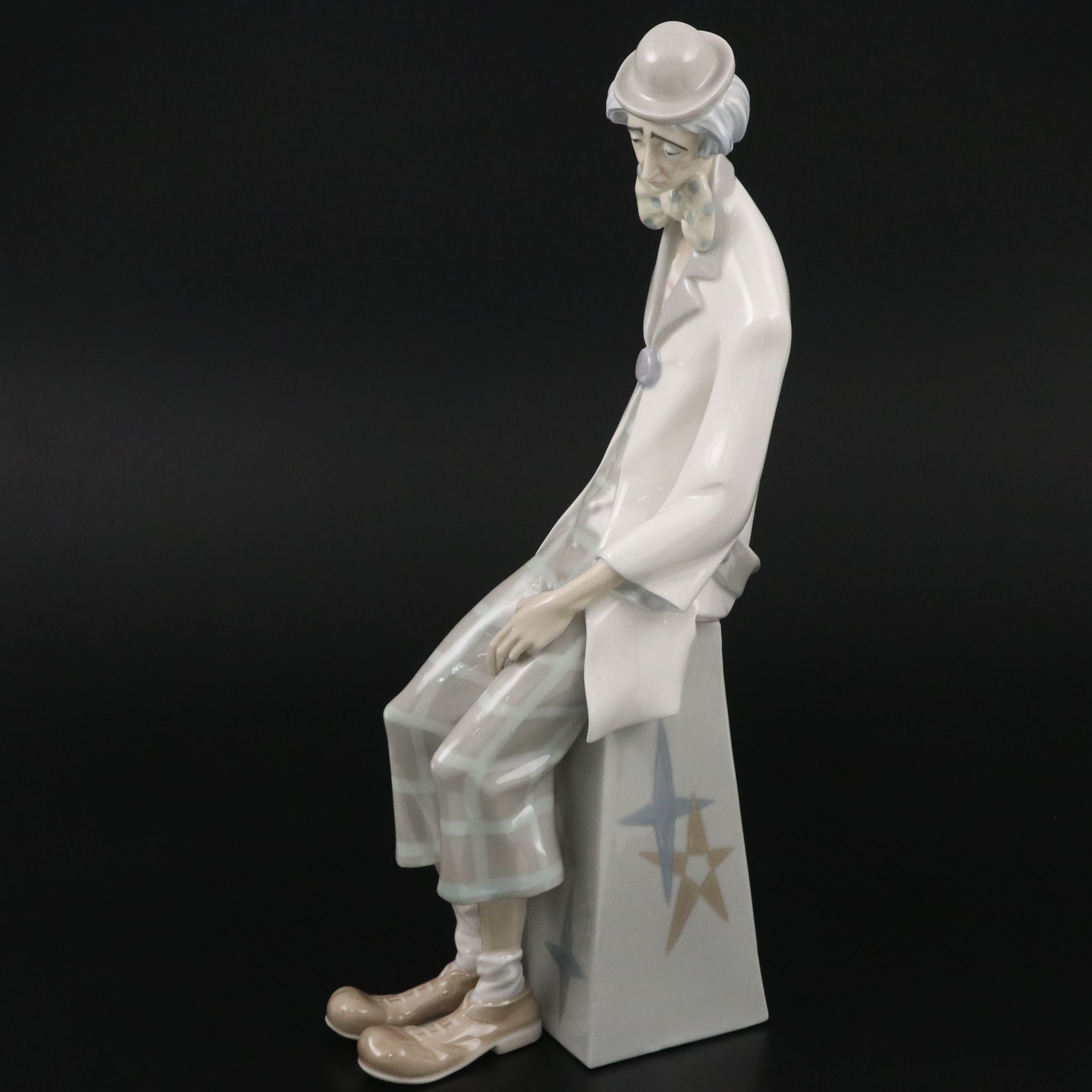 Lladró "Clown With Concertina" Porcelain Figure