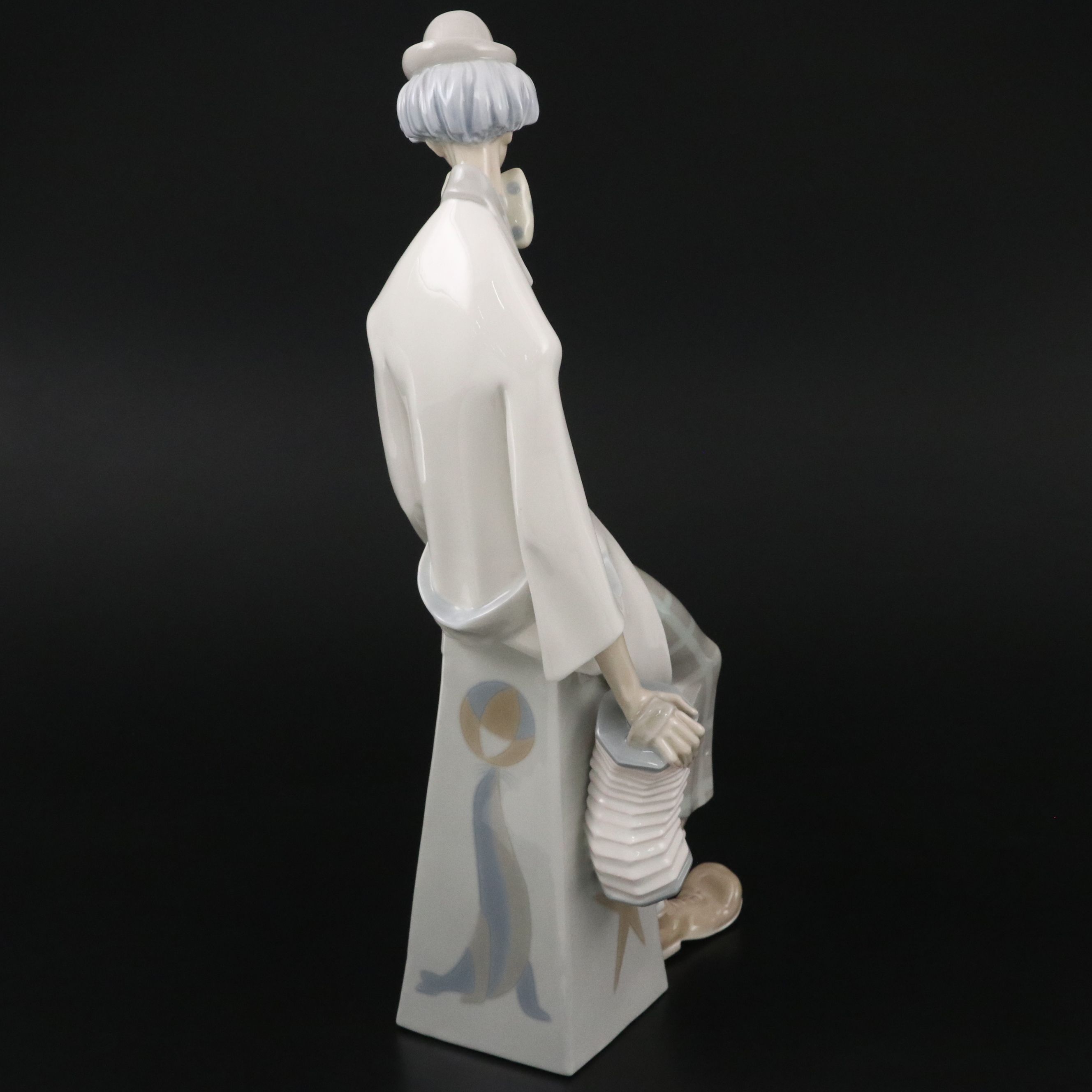 Lladró "Clown With Concertina" Porcelain Figure
